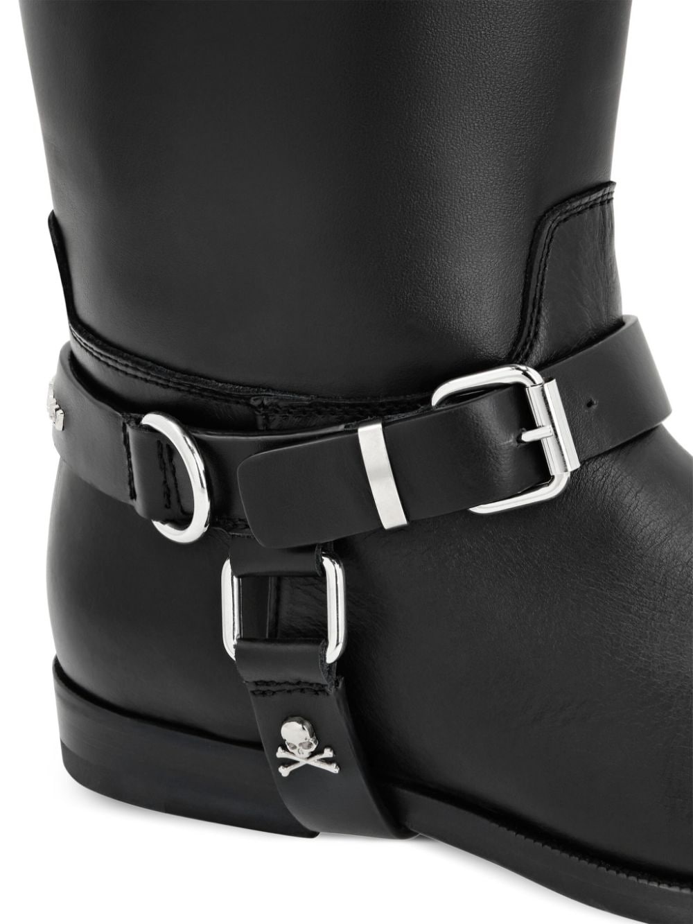 buckled leather knee-high boots - 4