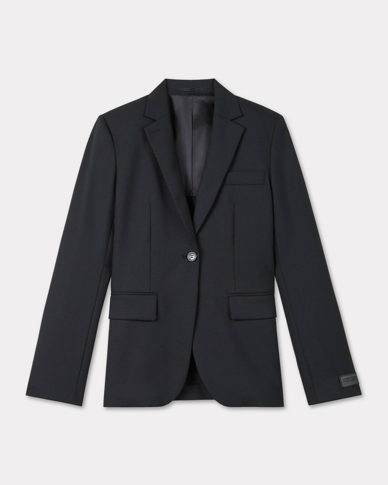 Waisted blazer in virgin wool 1