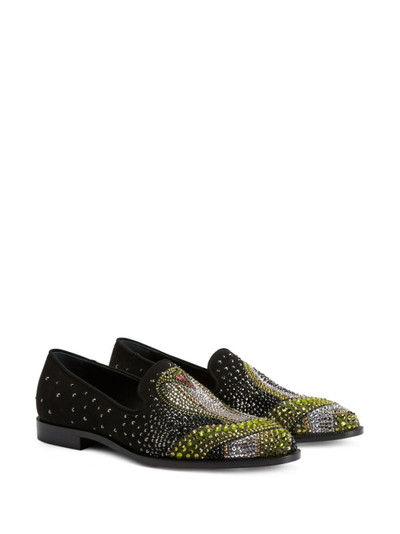 Giuseppe Zanotti Python crystal-embellished loafers outlook