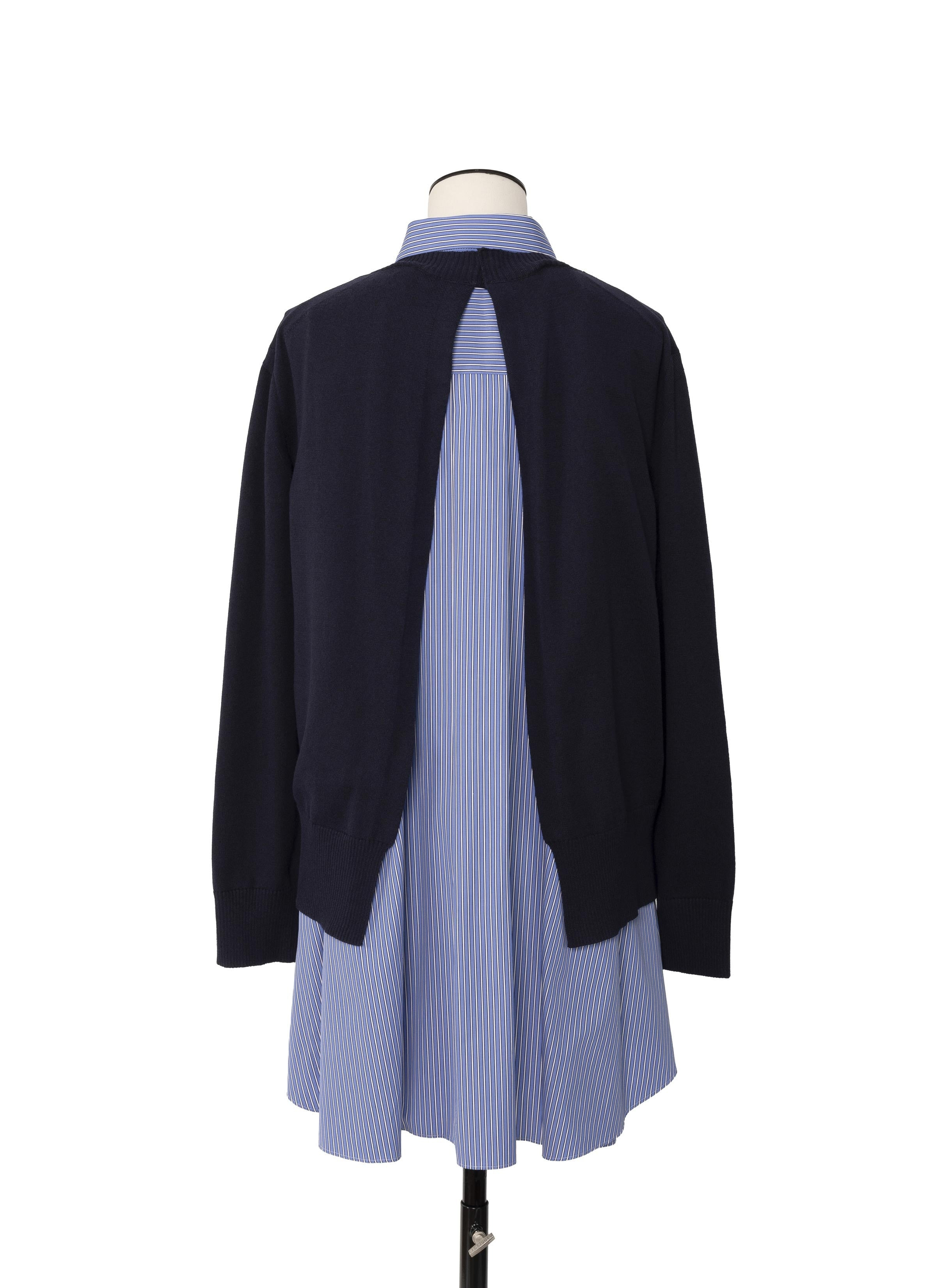 Poplin x Cotton Knit Dress - 4