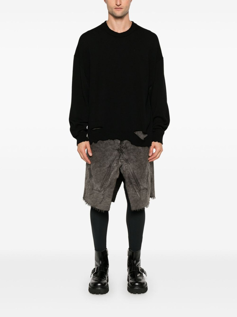Rick Owens DRKSHDW Silvered midi skirt outlook