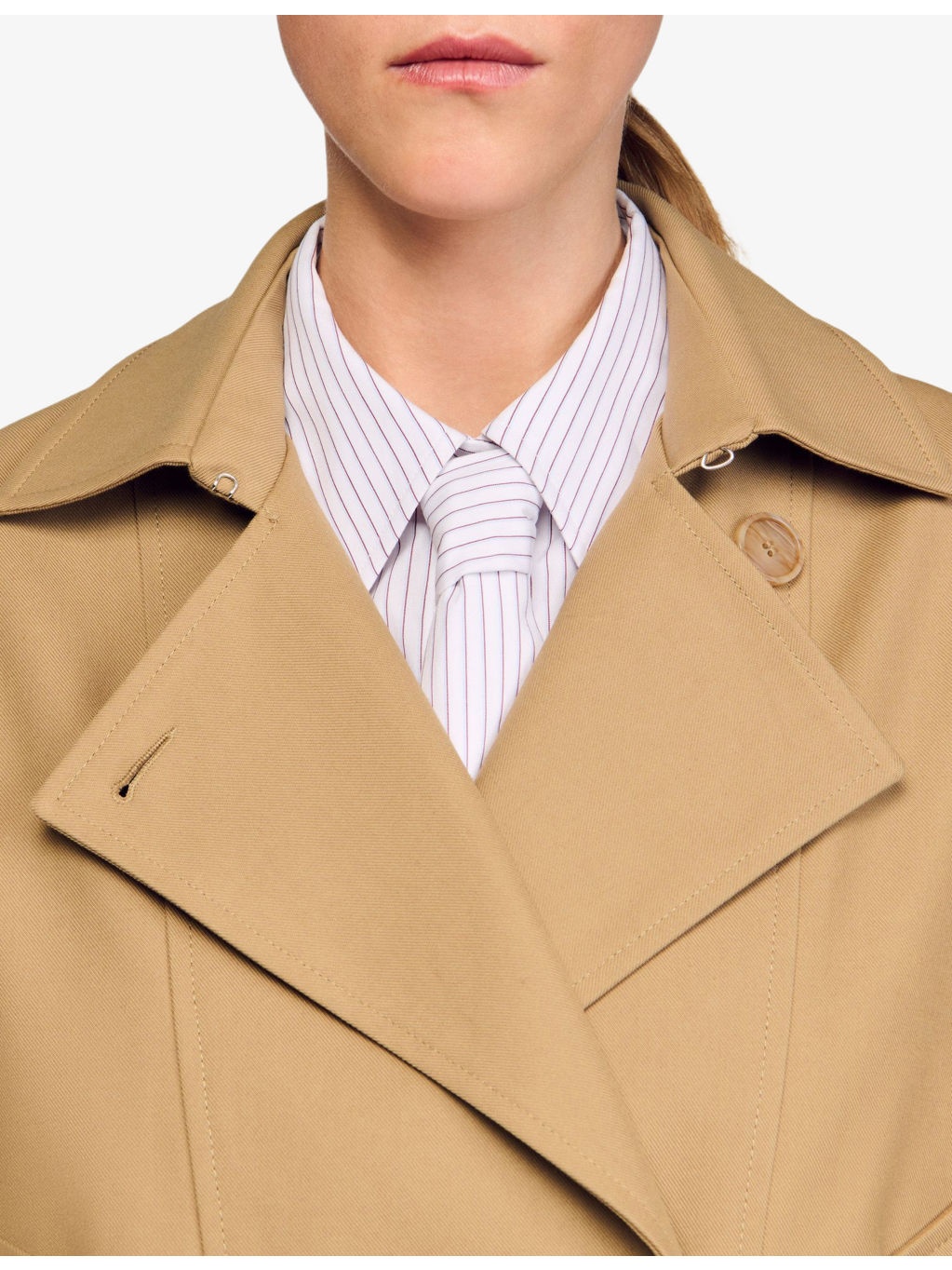 Relaxed-Fit Double-Breasted Cotton Trench Coat - 5
