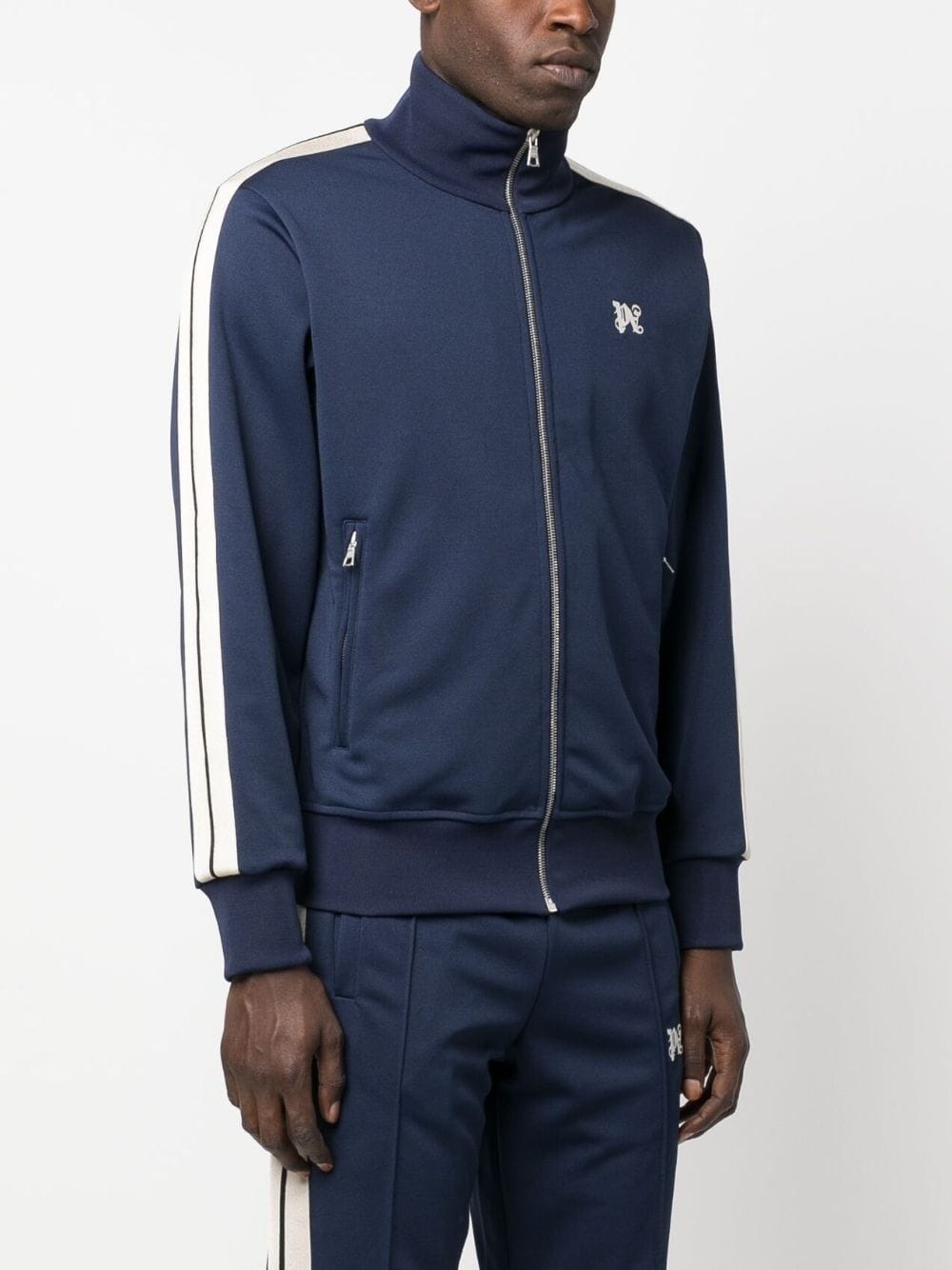 logo-embroidered track jacket - 3