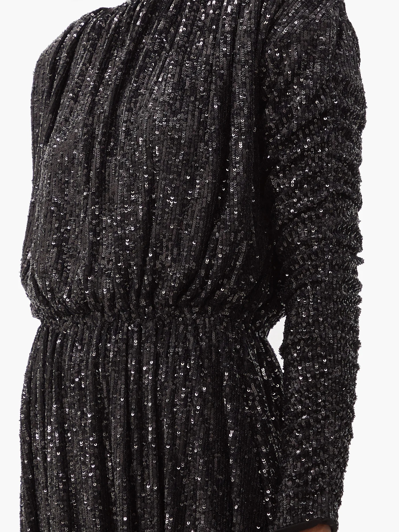 Long-sleeved sequinned maxi dress - 4