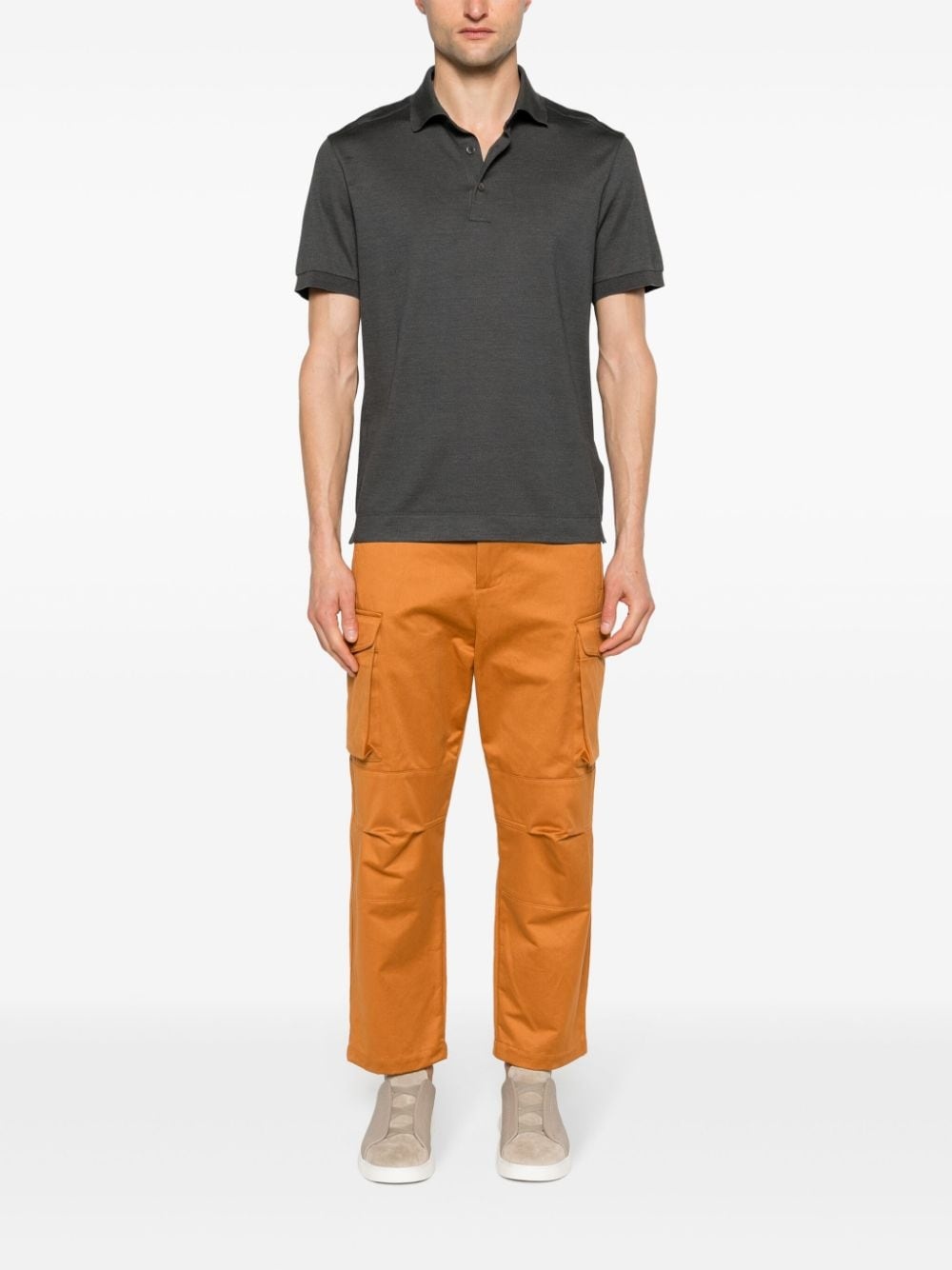 piquÃ© cotton-blend polo shirt - 2