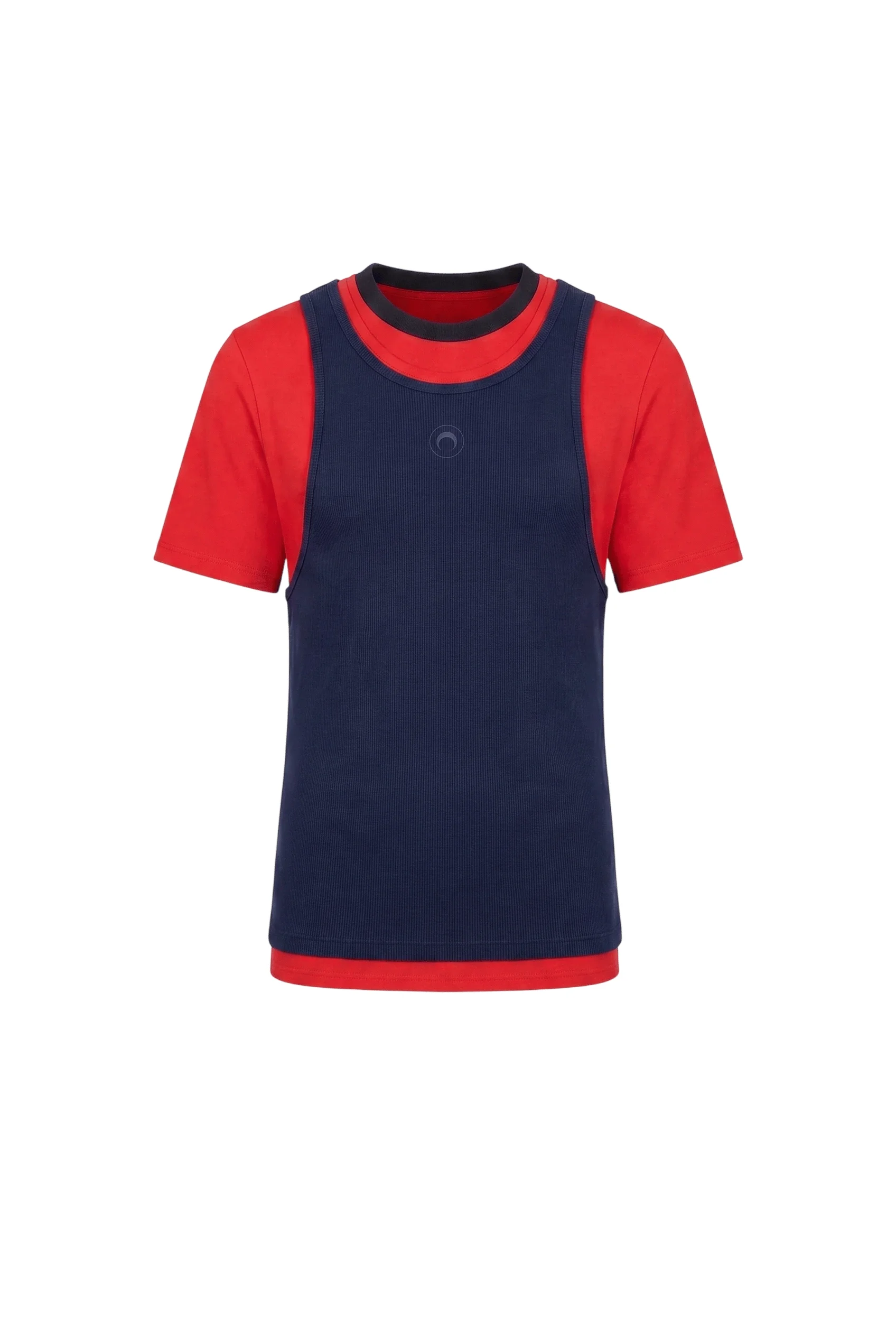 LAYERED JERSEY SHORT SLEEVES T-SHIRT - 1