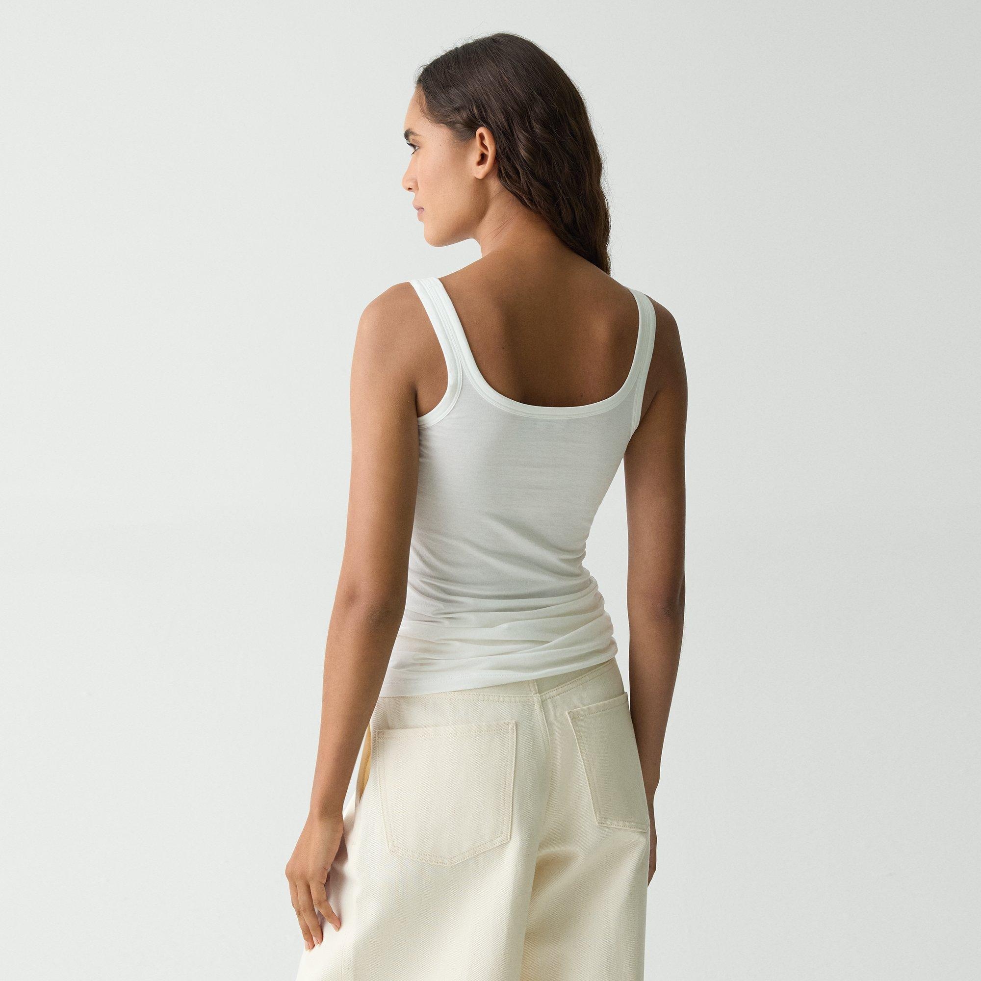 Scoop-Neck Tank Top in Cotton - 4
