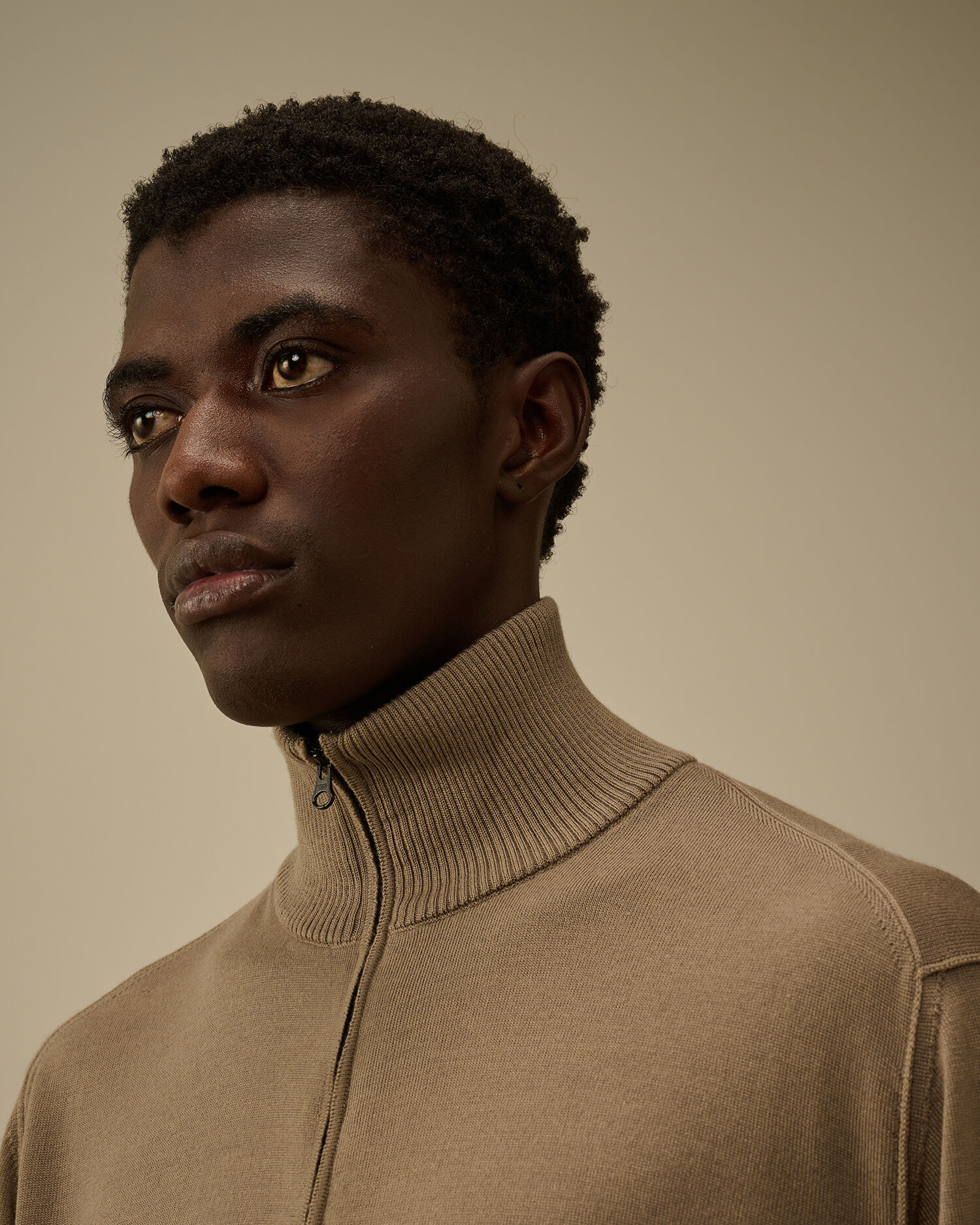 Silk Ultrafine Merino Wool Half Zip Sweater - 6