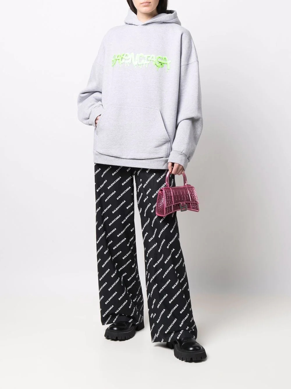 logo print pyjama trousers - 3