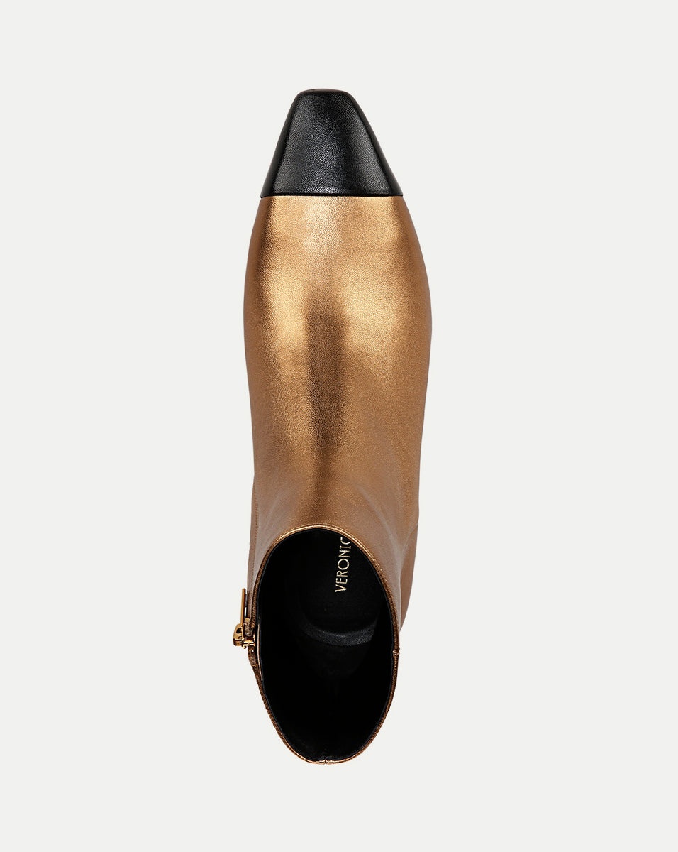 CECILE LEATHER CAP-TOE BOOTIE - 3