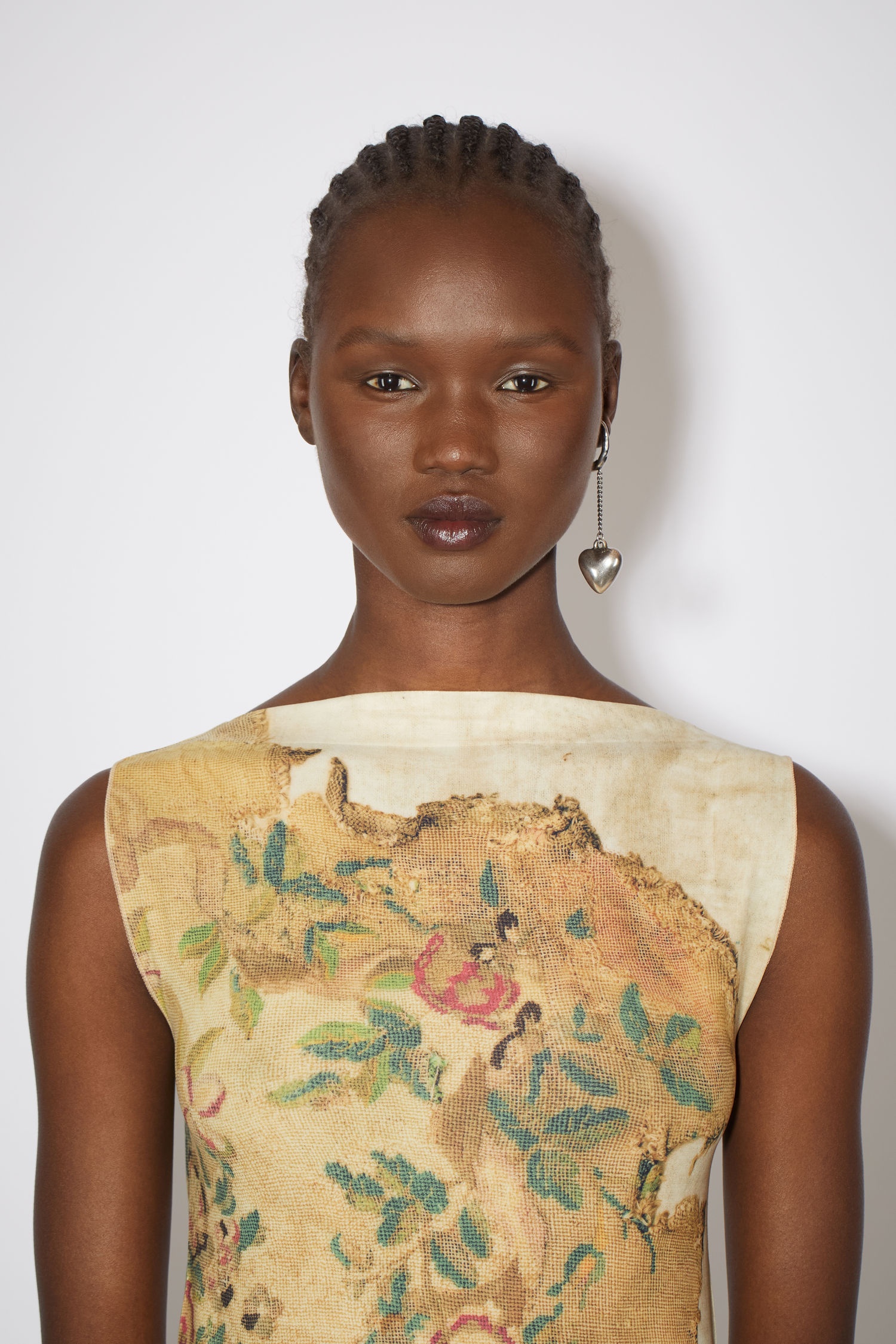 Carpet print dress - Beige/ecru - 5