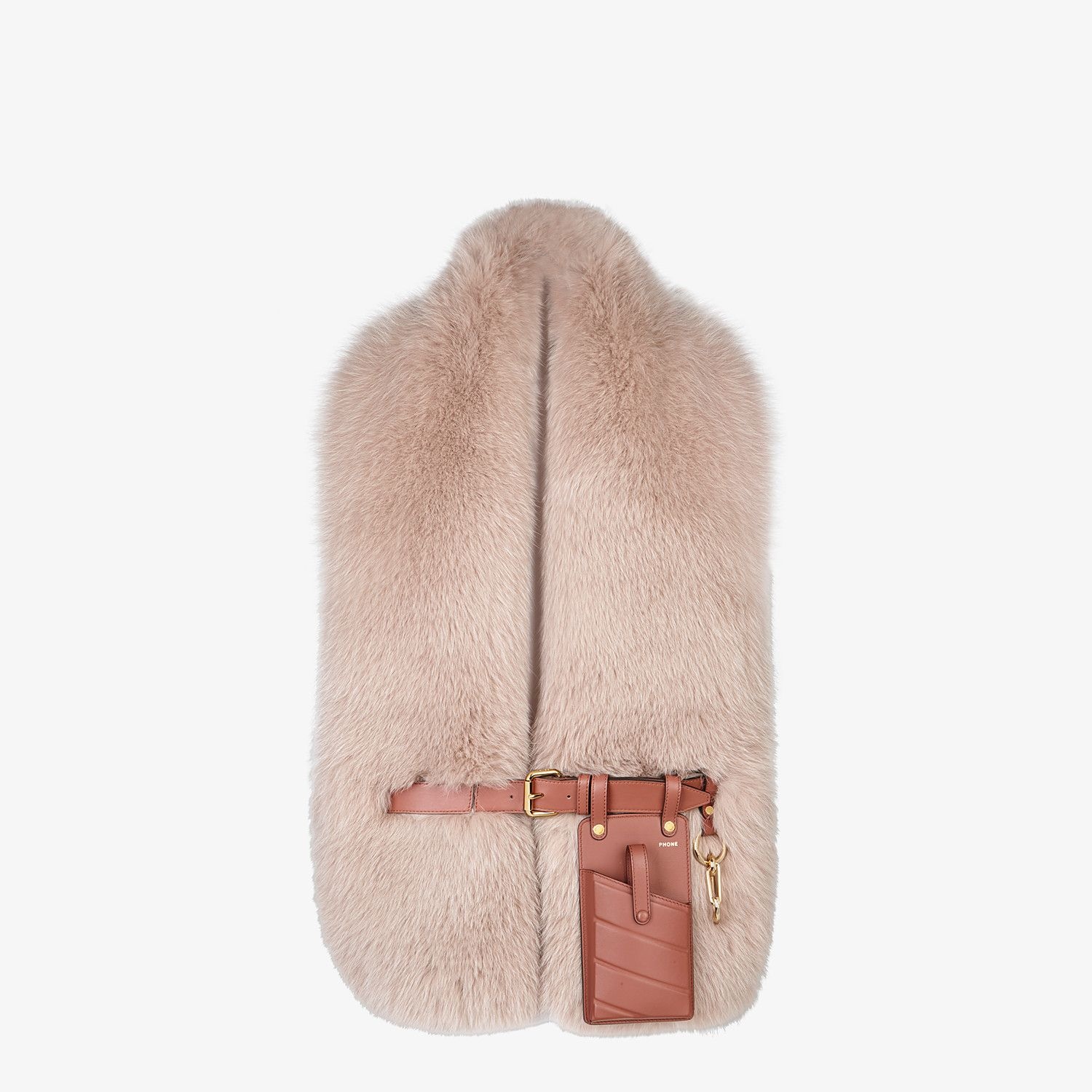 Beige fox fur stole - 2