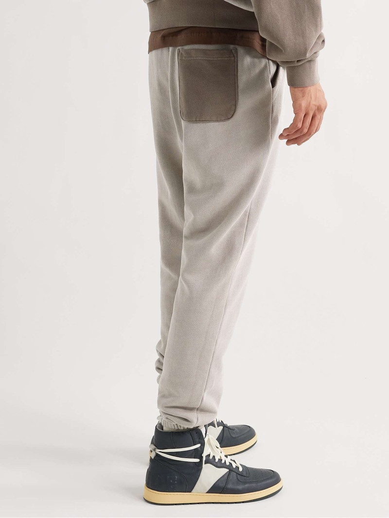 1992 Slim-Fit Tapered Two-Tone Cotton-Jersey Sweatpants 4