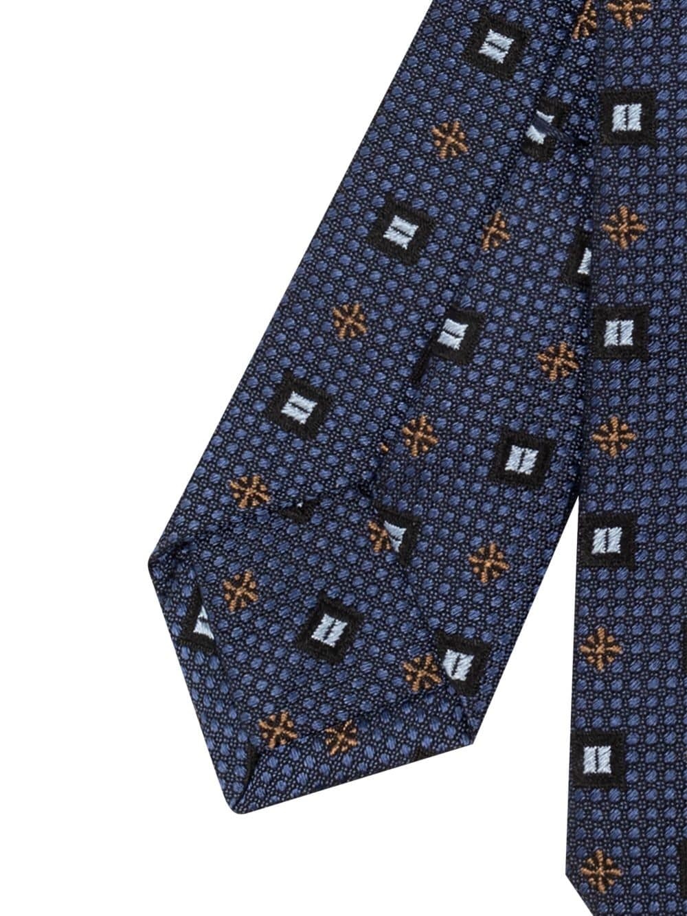 patterned-jacquard silk tie - 2