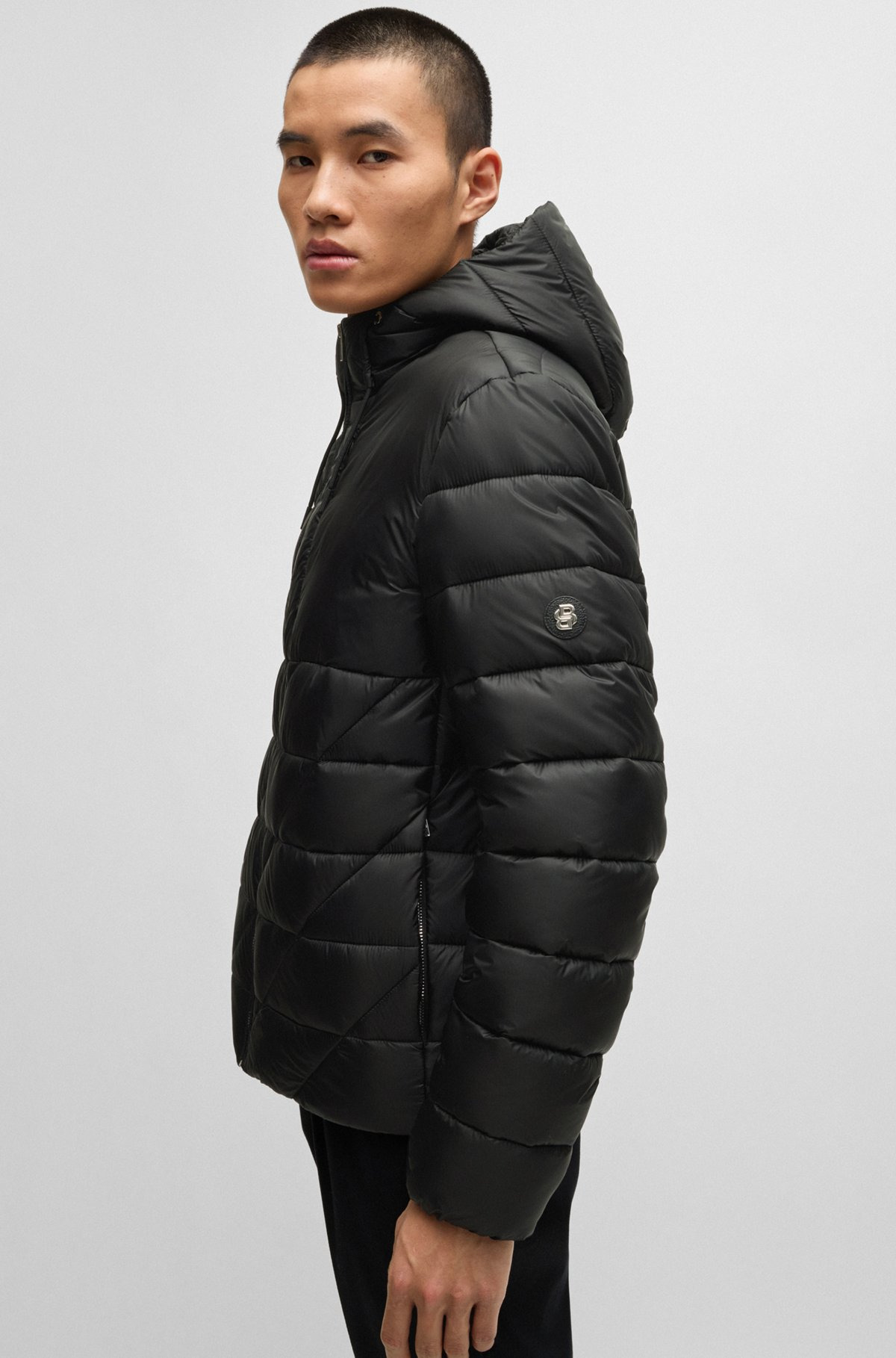 WATER-REPELLENT JACKET WITH DOUBLE B MONOGRAM - 6