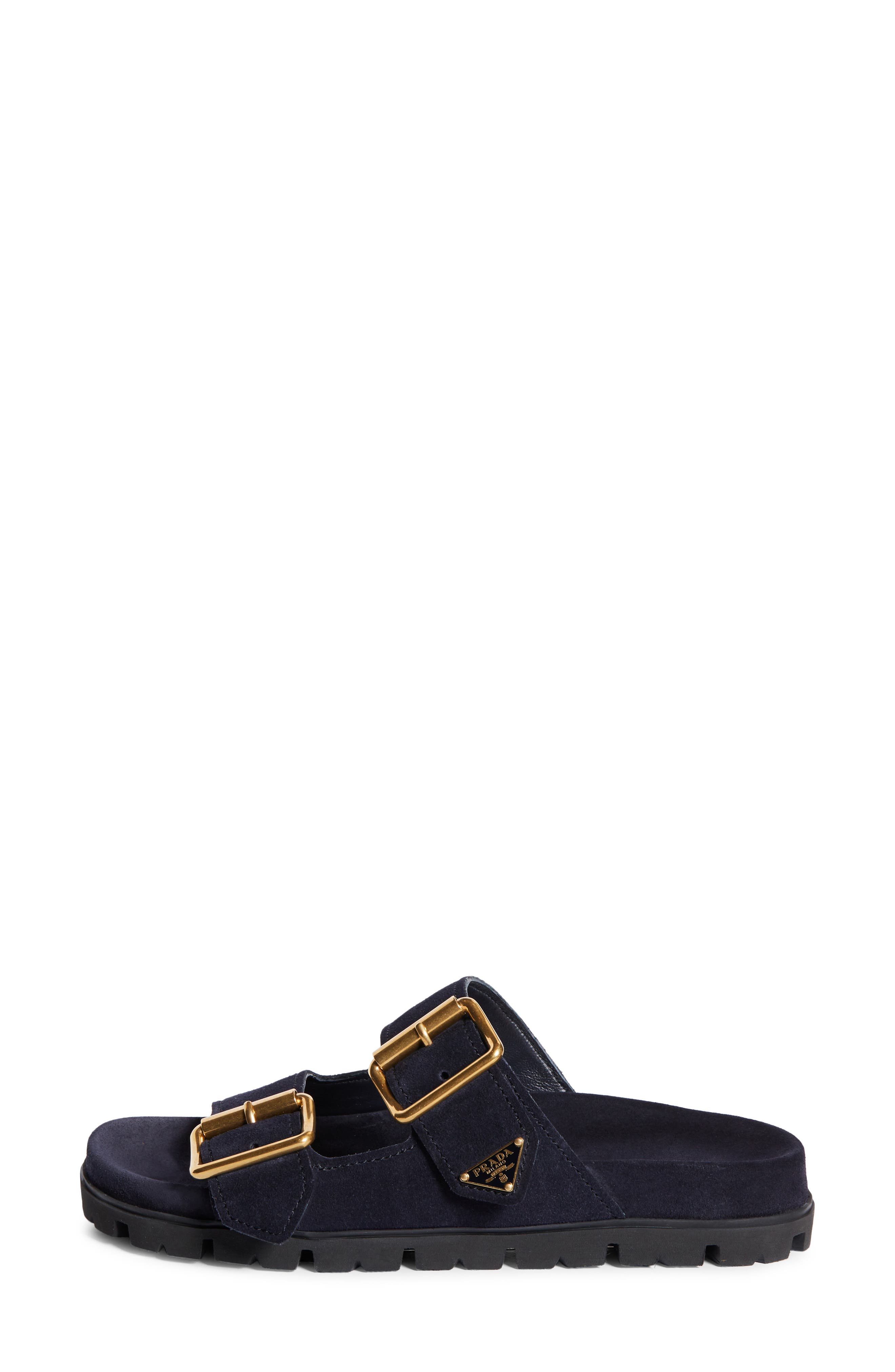 Prada Double Strap Sandal in Bleu at Nordstrom - 3