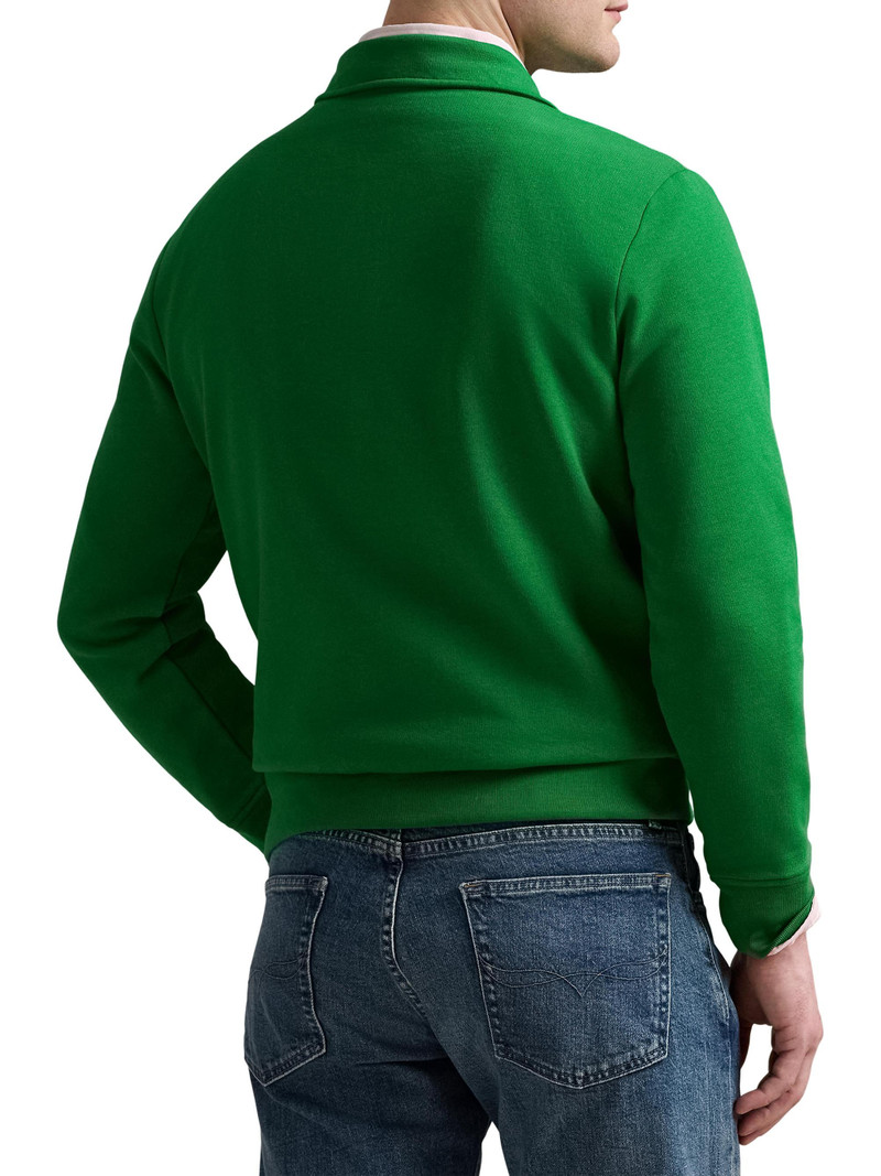 Men's Logo Cotton-Blend Fleece Polo Sweatshirt - Cruise Green 4
