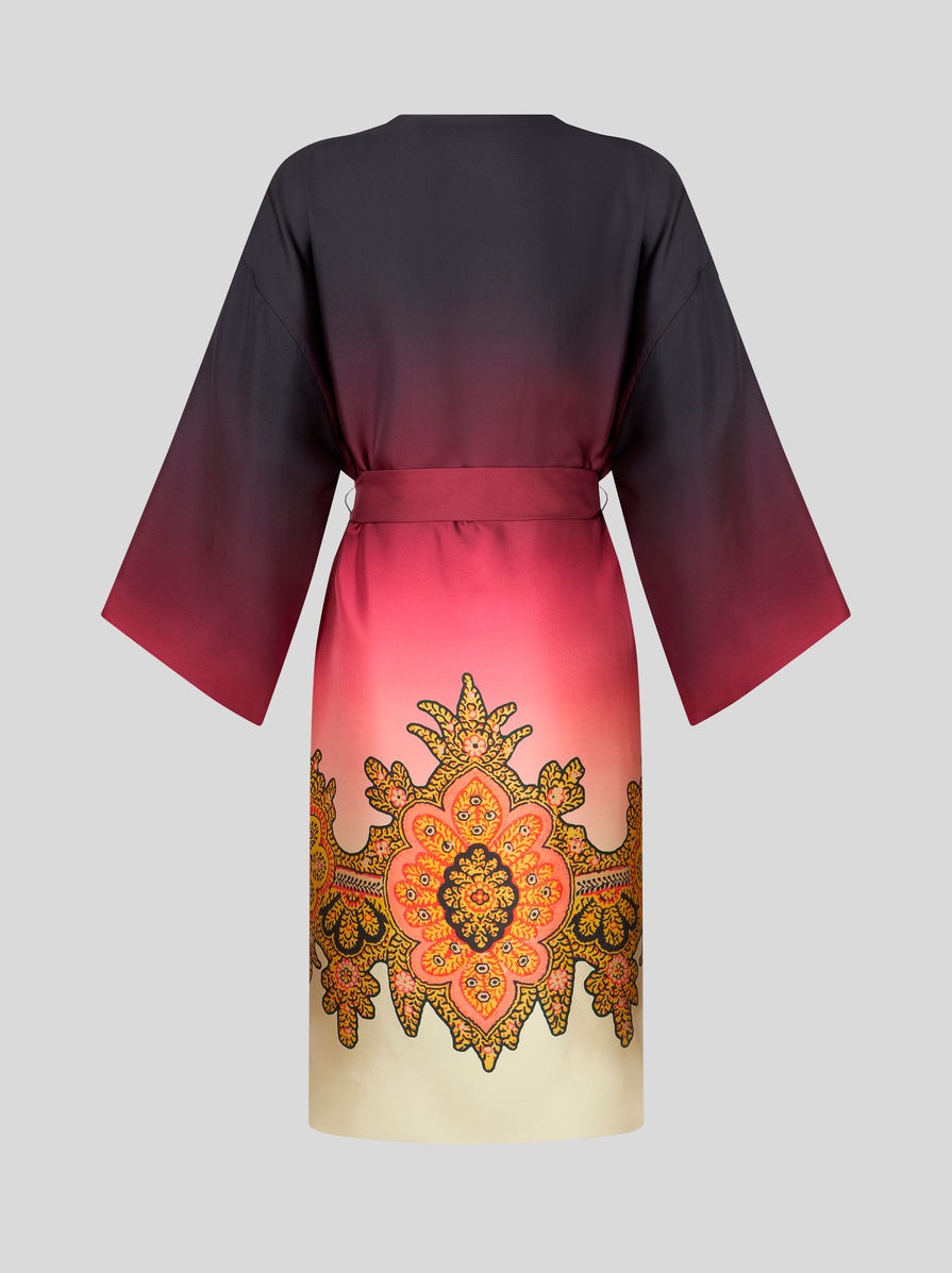 COLOUR SHADED TWILL DUSTER COAT - 6