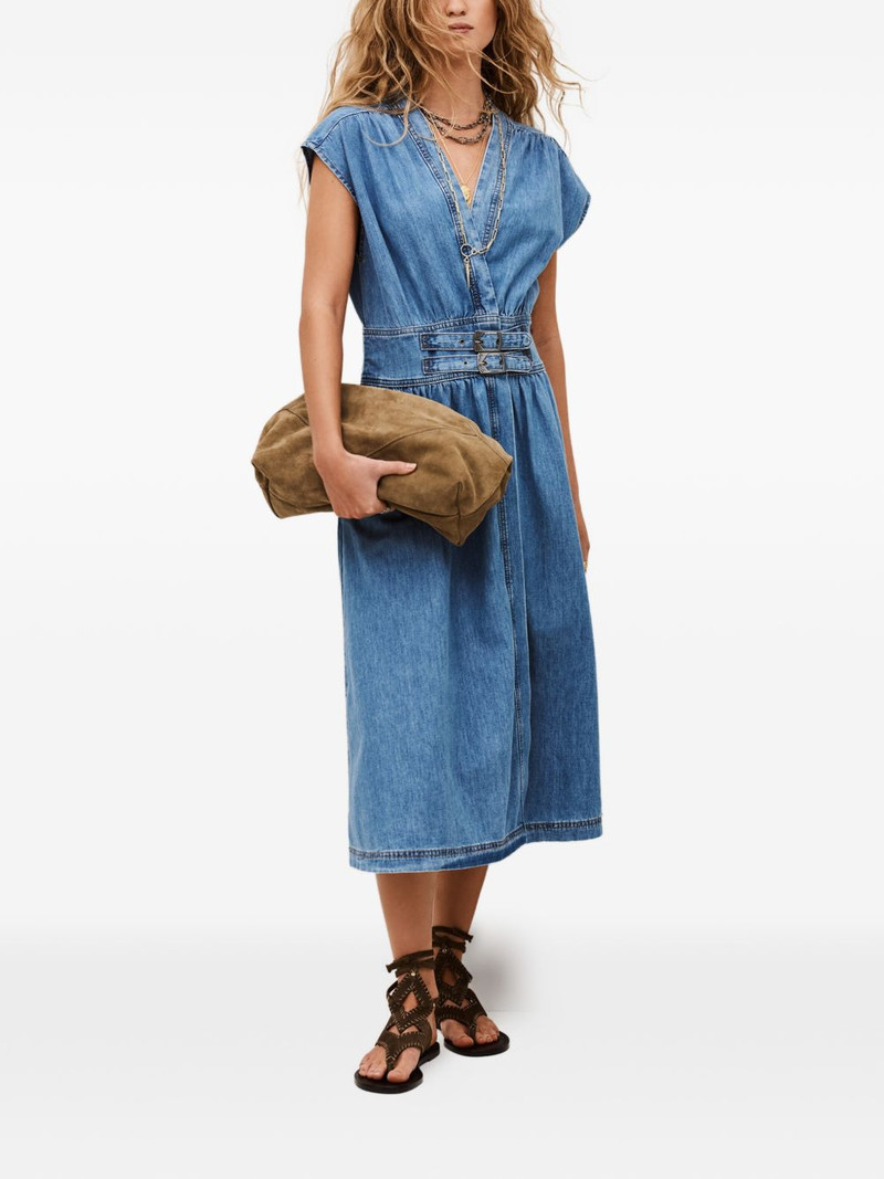 ba&sh Love belted denim dress outlook