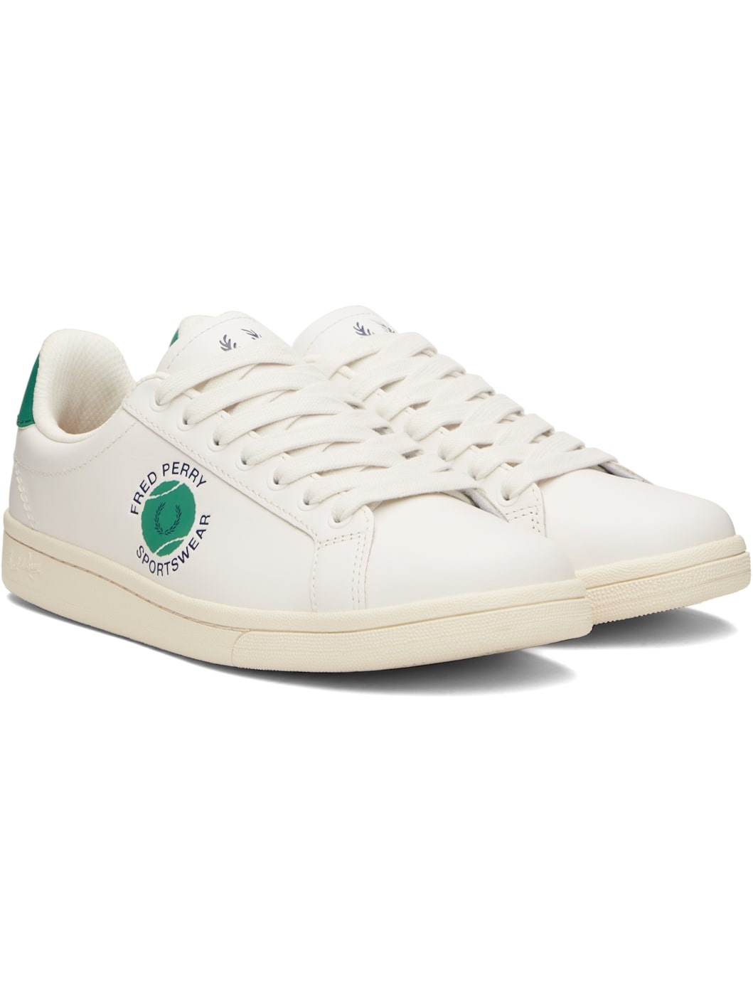 White B721 Leather Tennis Sneakers - 4