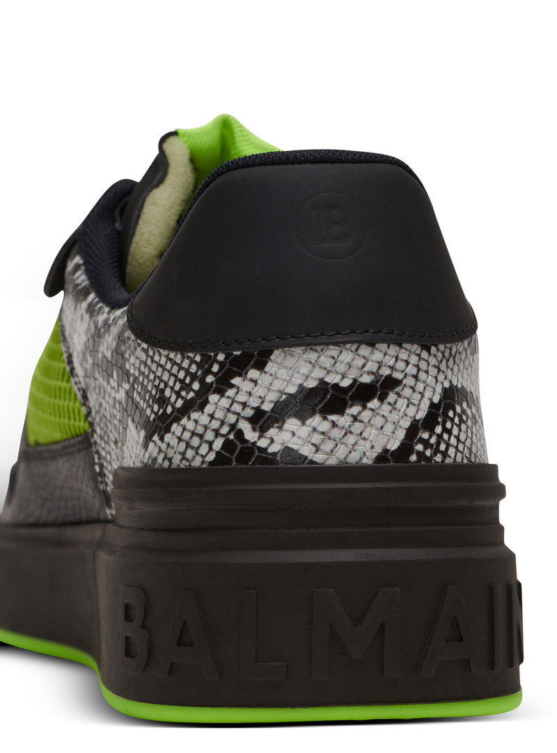 B-Court Flip snakeskin-effect leather and mesh trainers 8