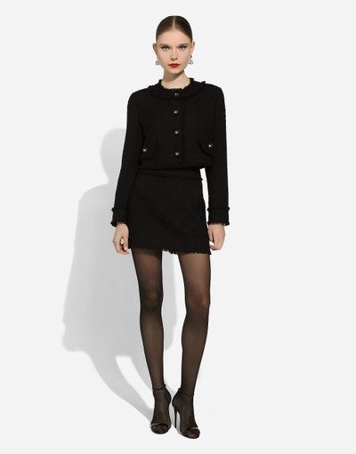 Dolce & Gabbana Raschel tweed miniskirt outlook