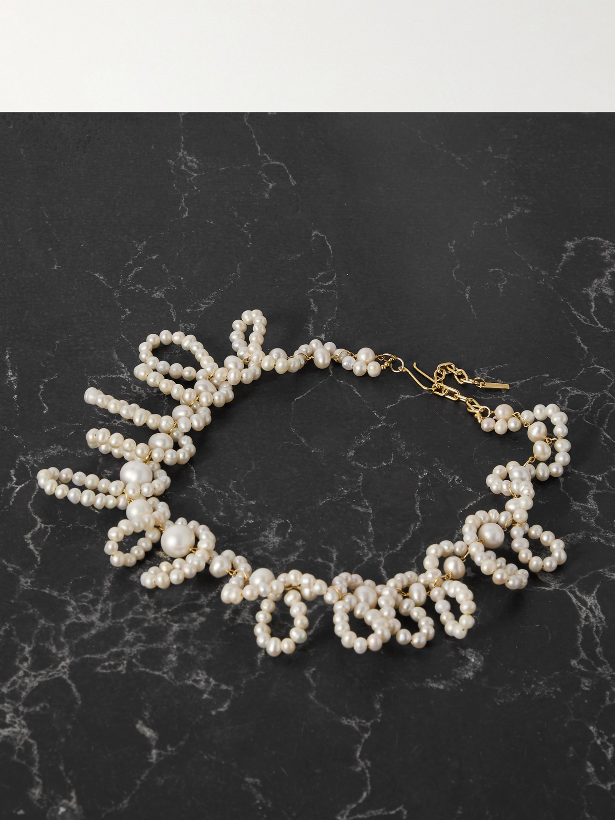 When We Were Young Recycled Gold Vermeil Pearl Necklace - 1