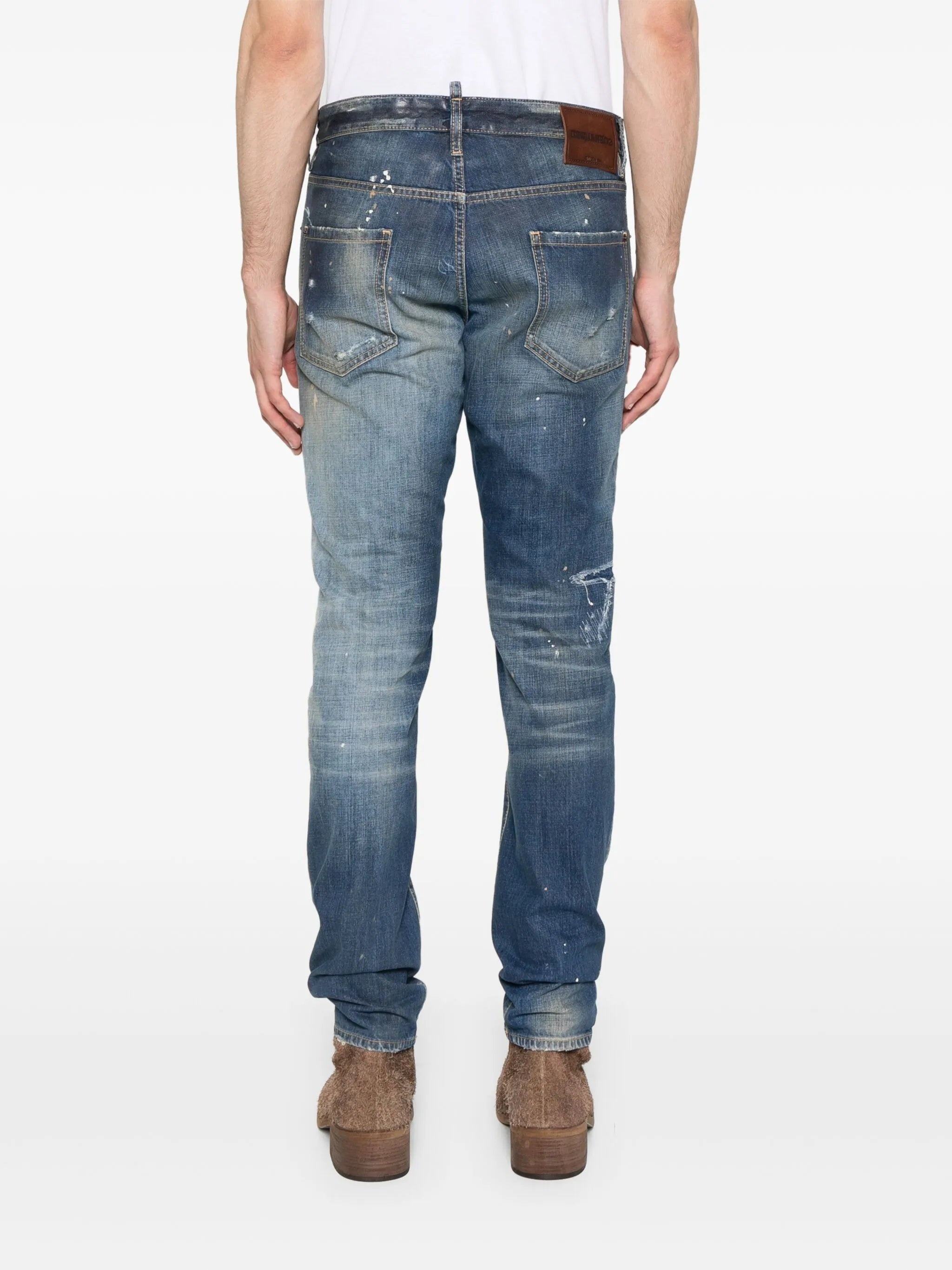 Patch-detailing Cotton Jeans - 3