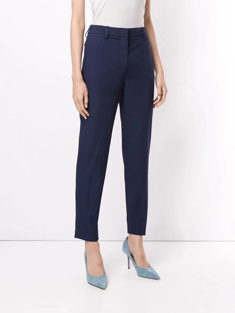 high-waisted slim-fit trousers - 3