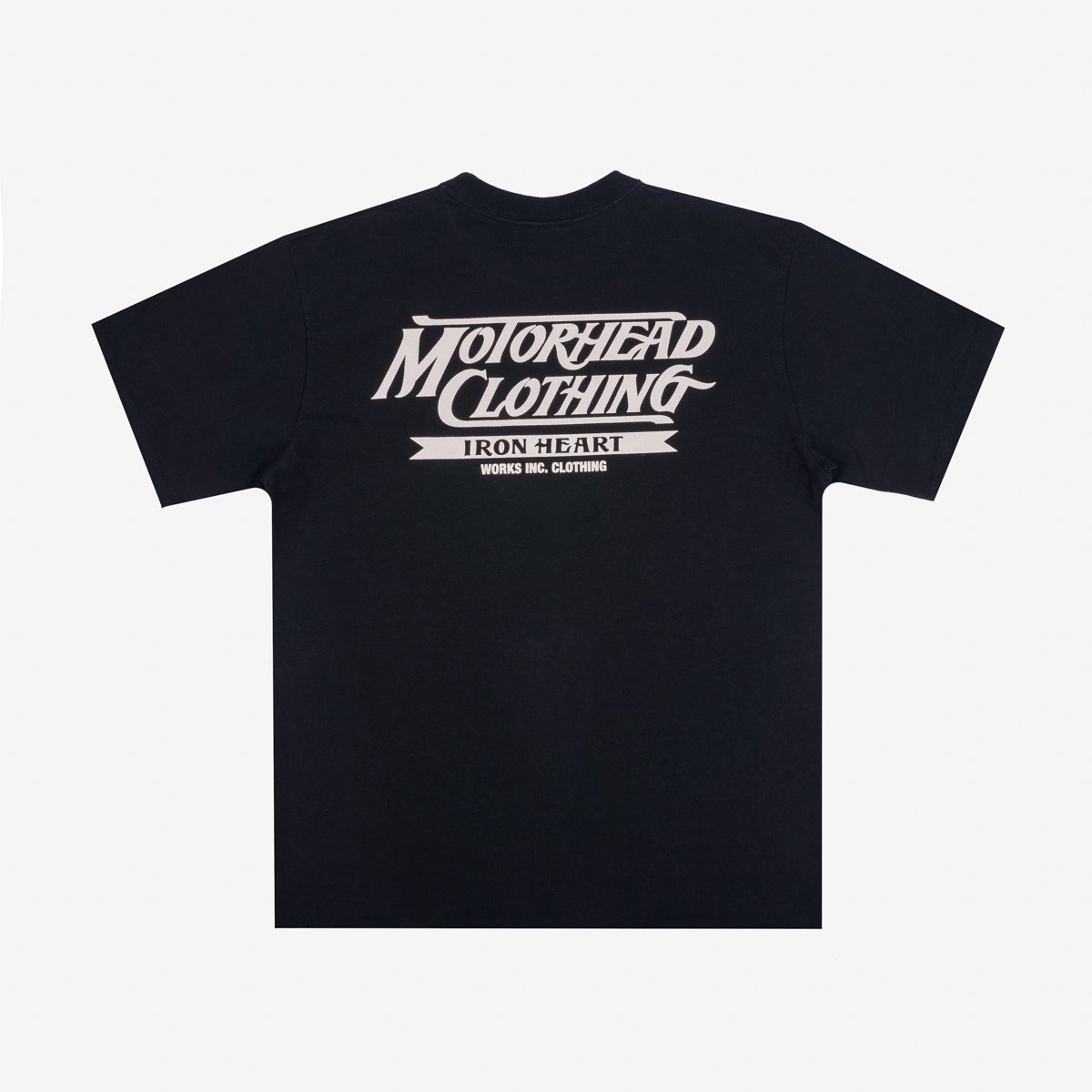 IHT-2402-BLK 7.5oz Printed Loopwheel Crew Neck T-Shirt - Black - 5