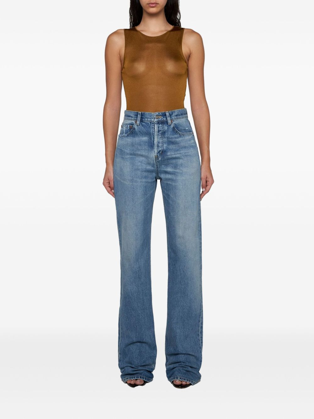 knitted cropped tank top - 2