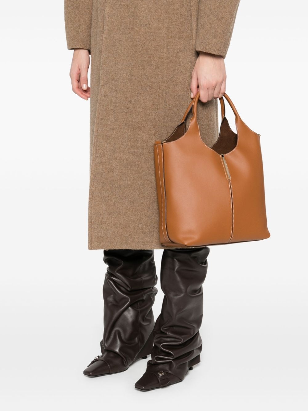 leather tote bag - 2