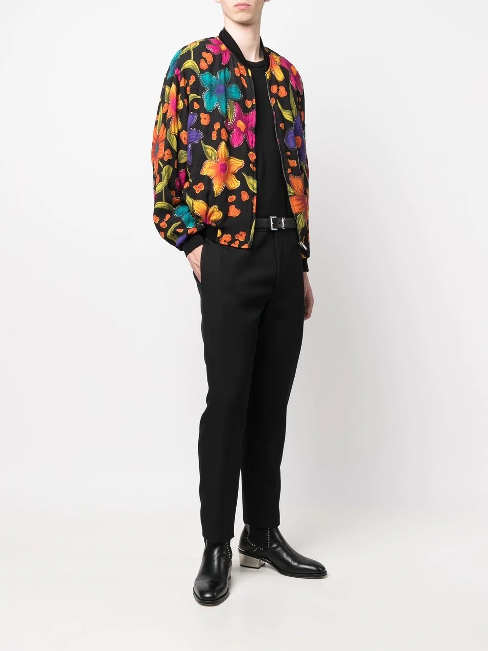 floral-print bomber jacket - 2