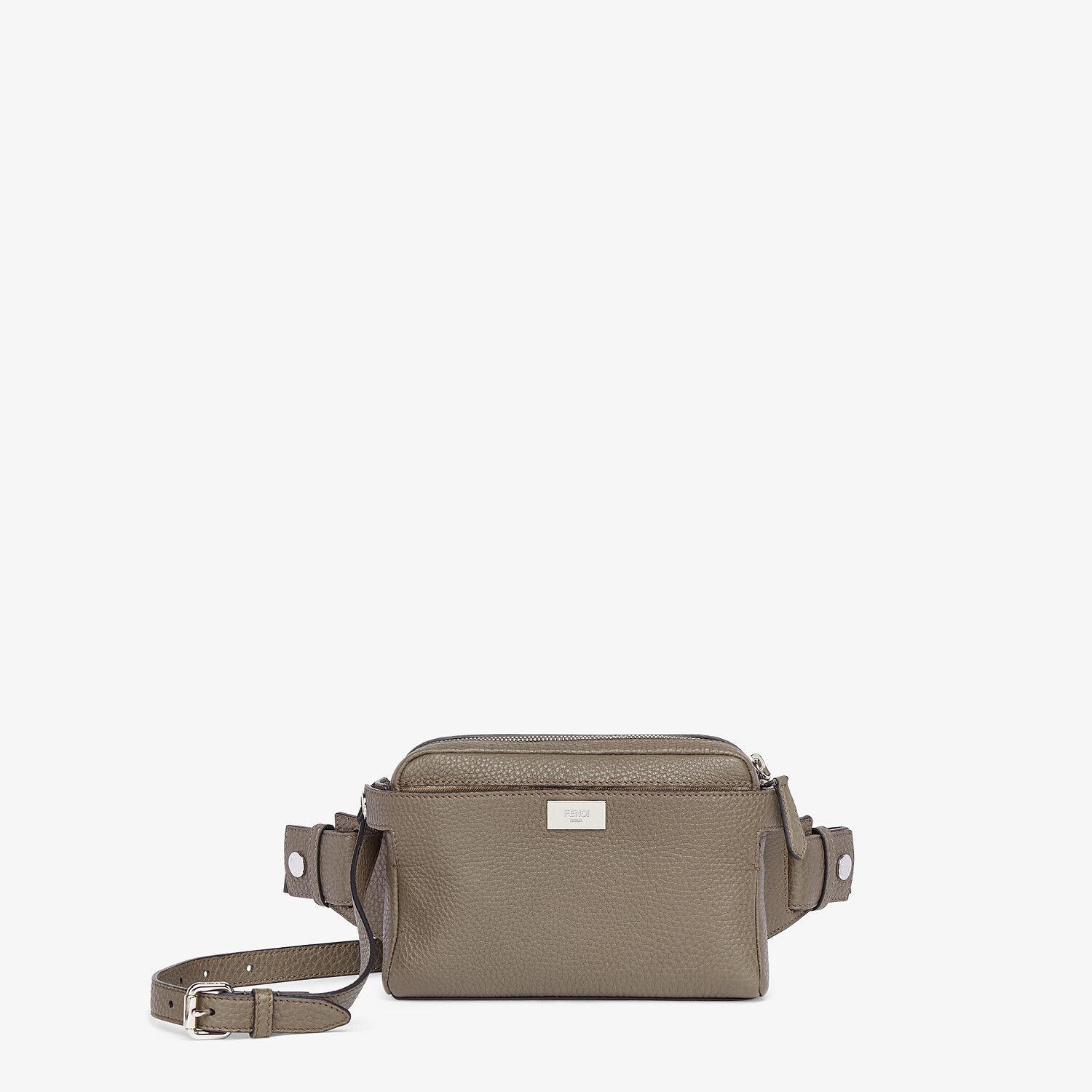 Green leather belt bag - 1