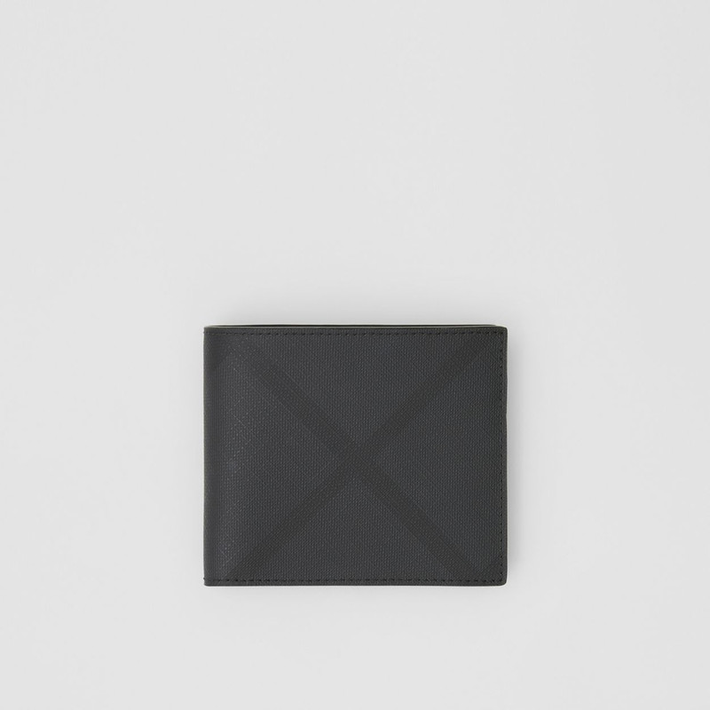 London Check International Bifold Coin Wallet 1