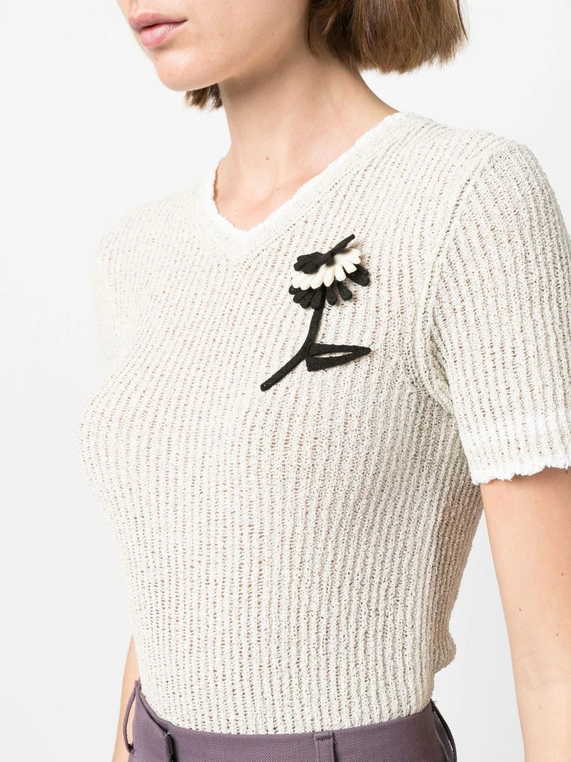 floral-appliqué ribbed top 5