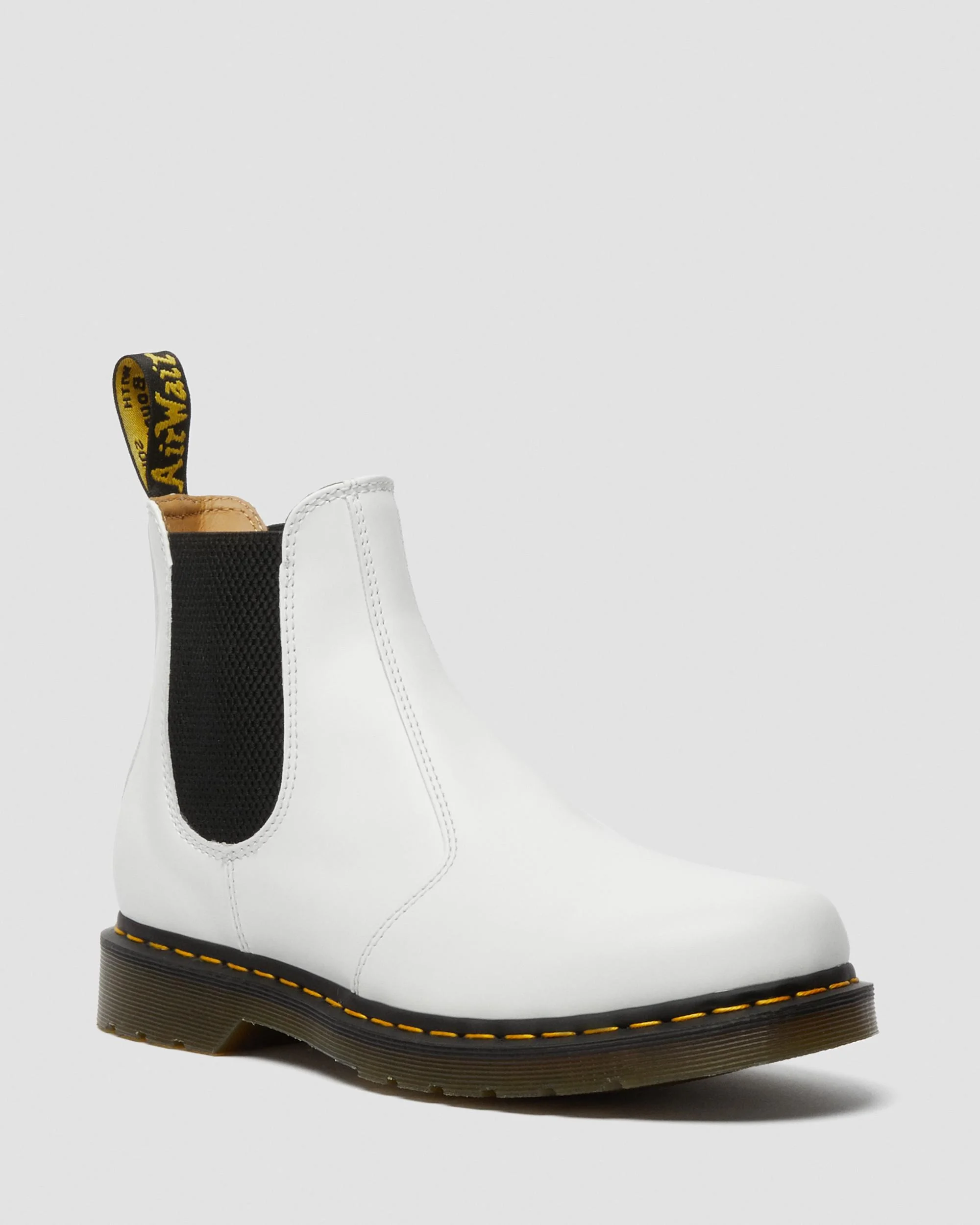 2976 Yellow Stitch Smooth Leather Chelsea Boots - 1
