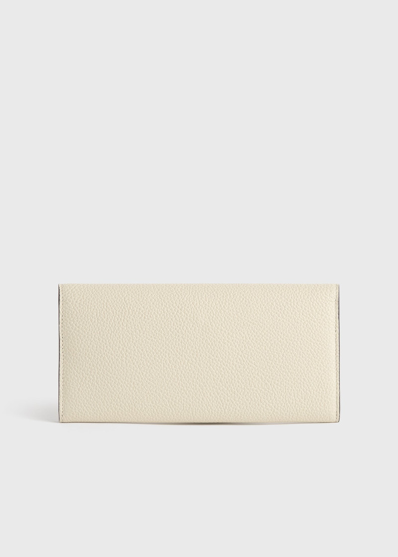 T-lock grained-leather wallet milk 4