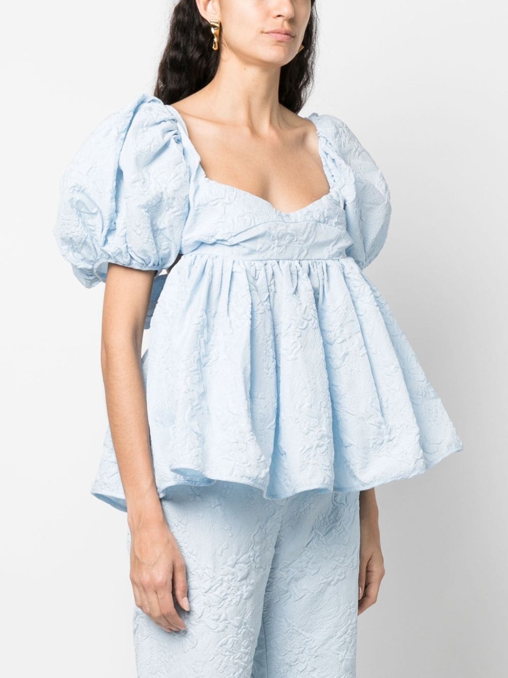 Sari floral-jacquard blouse - 4