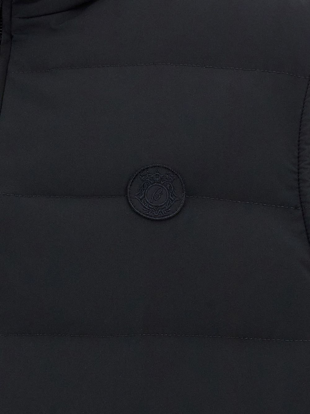 quilted logo-patch gilet - 3