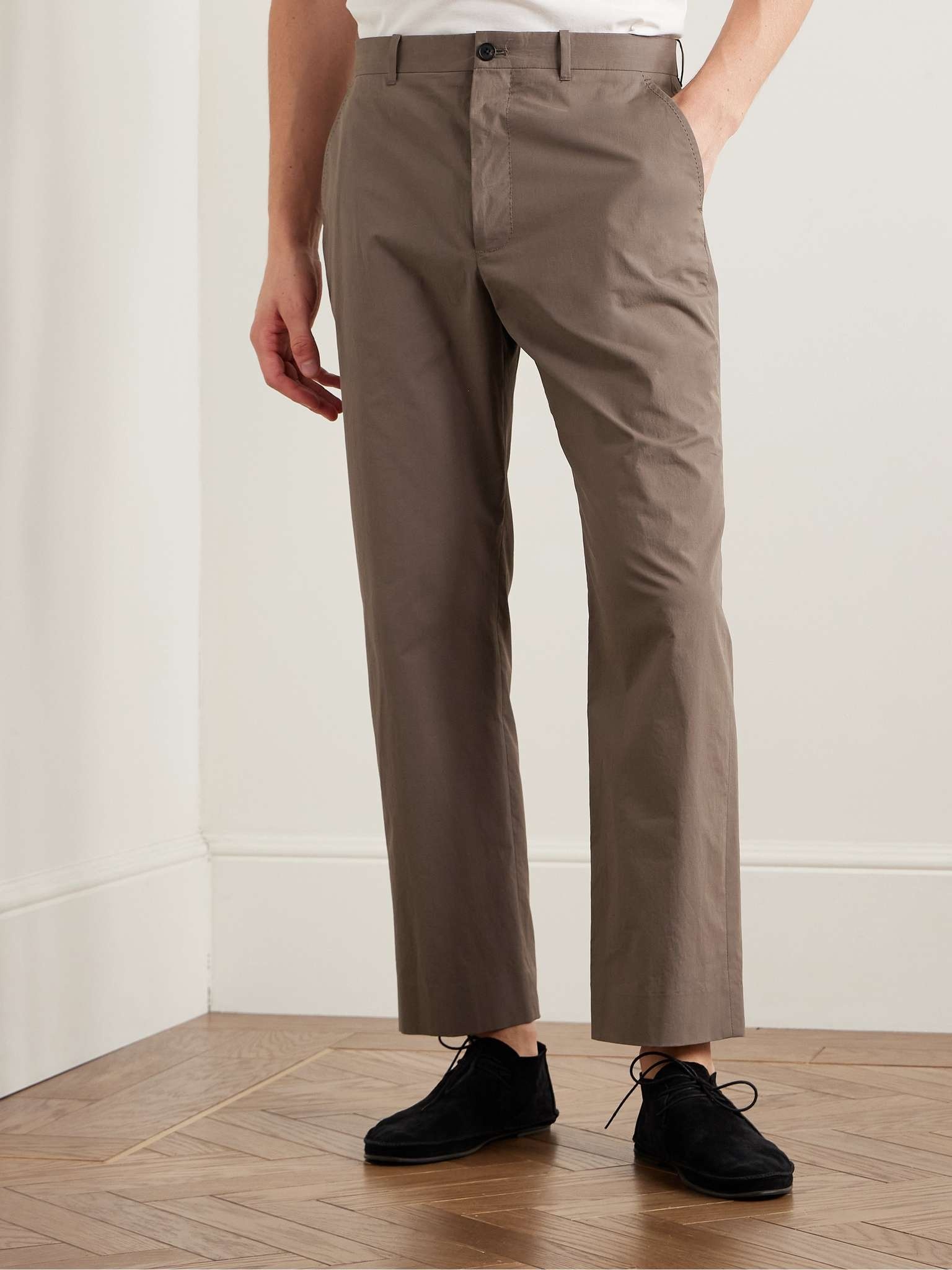 Lerio Straight-Leg Cotton-Poplin Trousers - 3