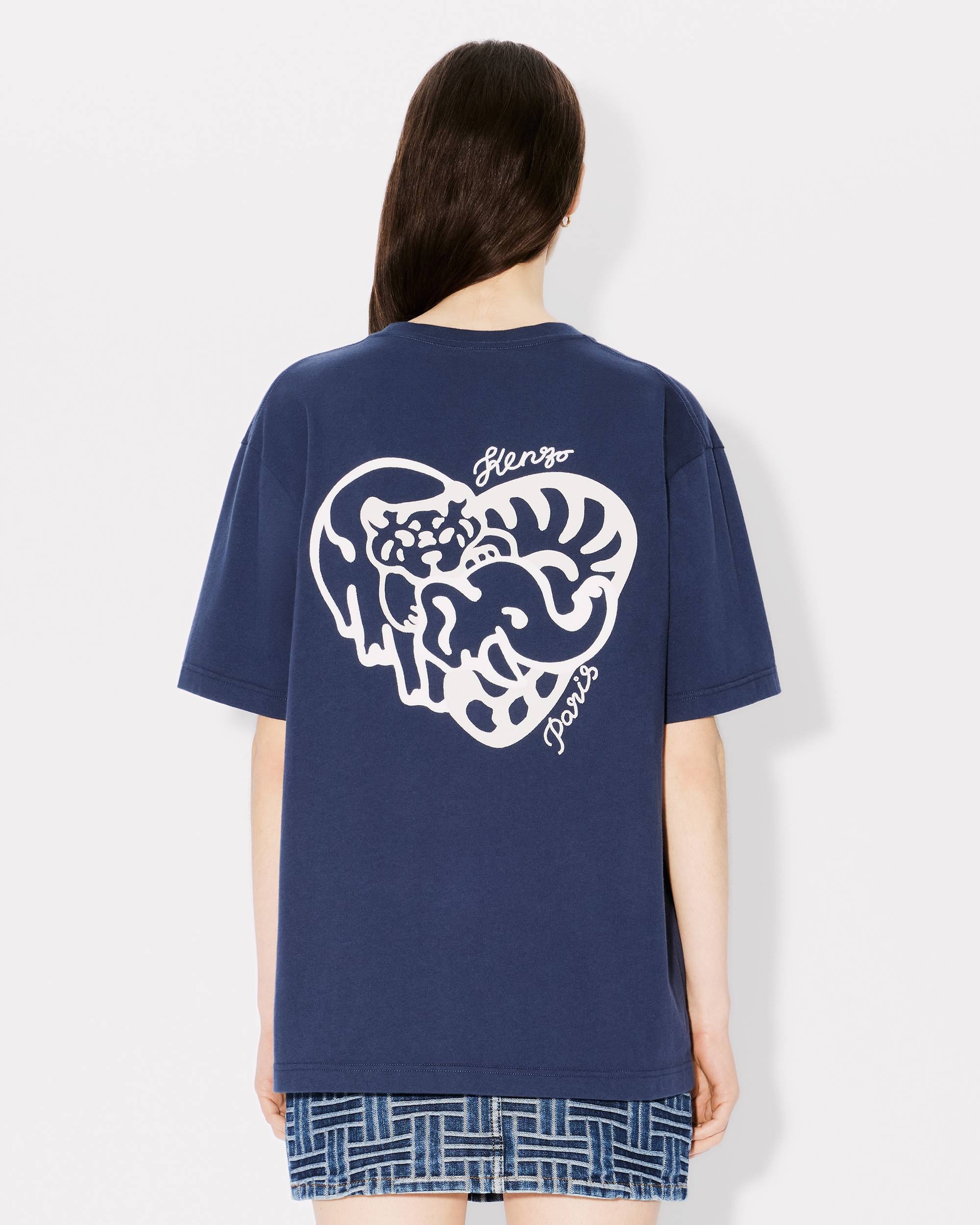 'KENZO Heart' oversized embroidered T-shirt - 4