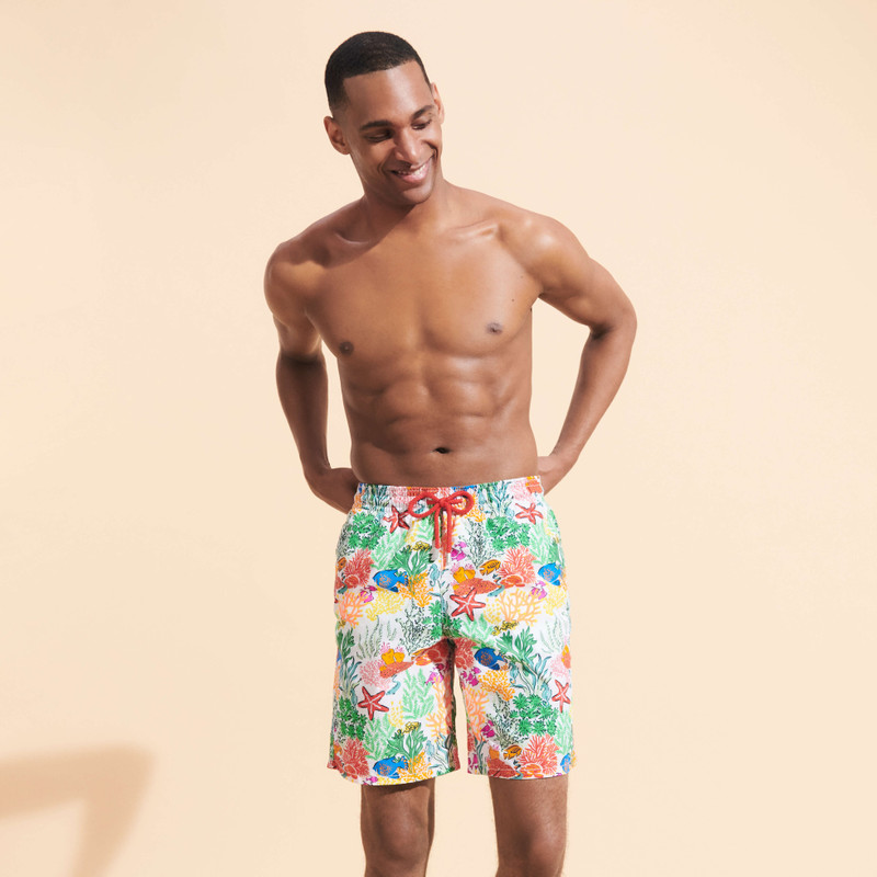 Vilebrequin Men Long Swim Trunks Fond Marins Multicolores outlook