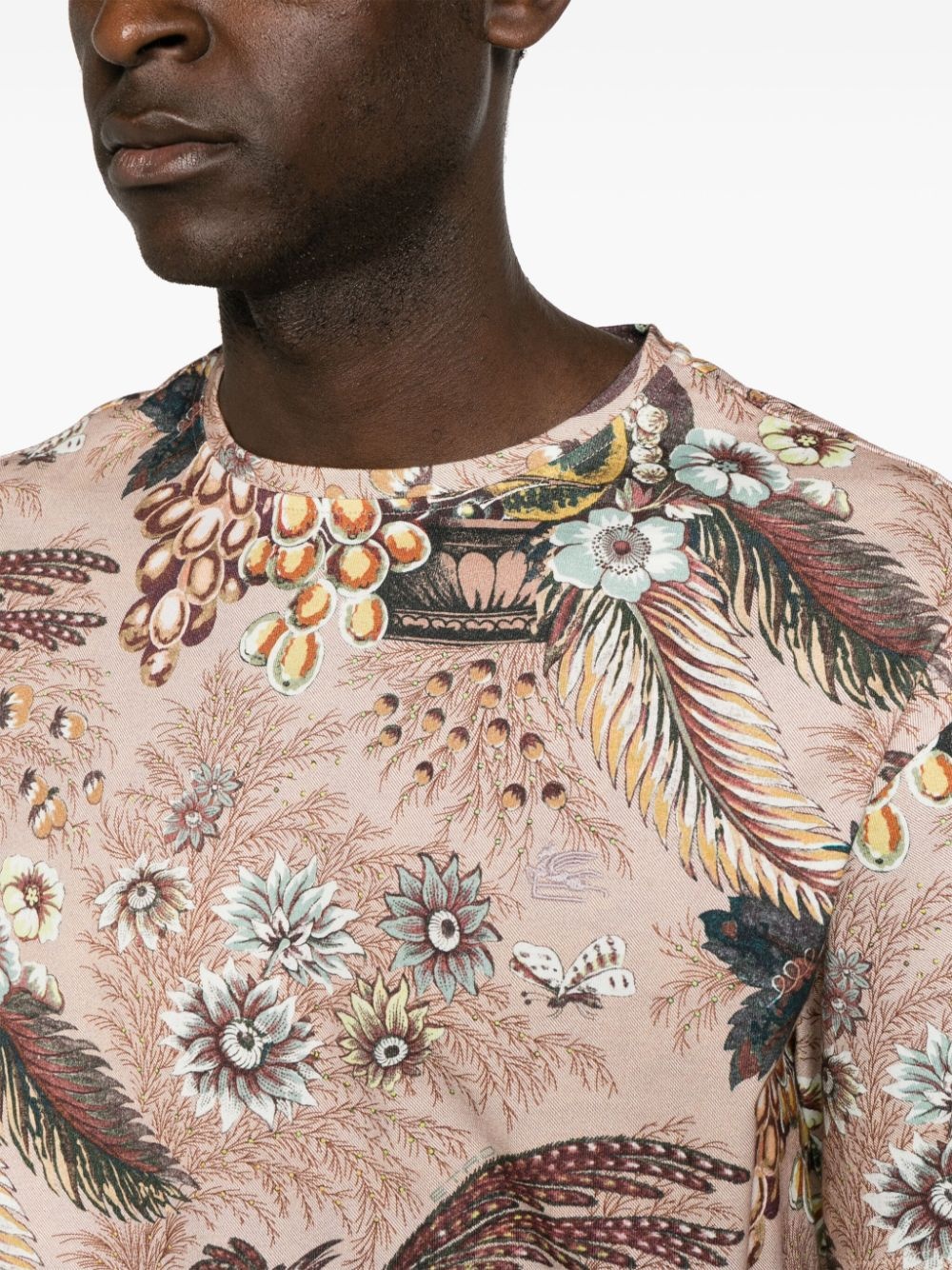 botanical-print cotton T-shirt - 5