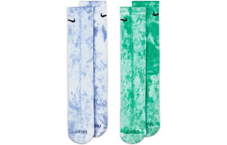 Nike Everyday Plus Tie-Dye Sports Stockings Unisex 2 Pairs Purple/Green DM3407-903 - 3