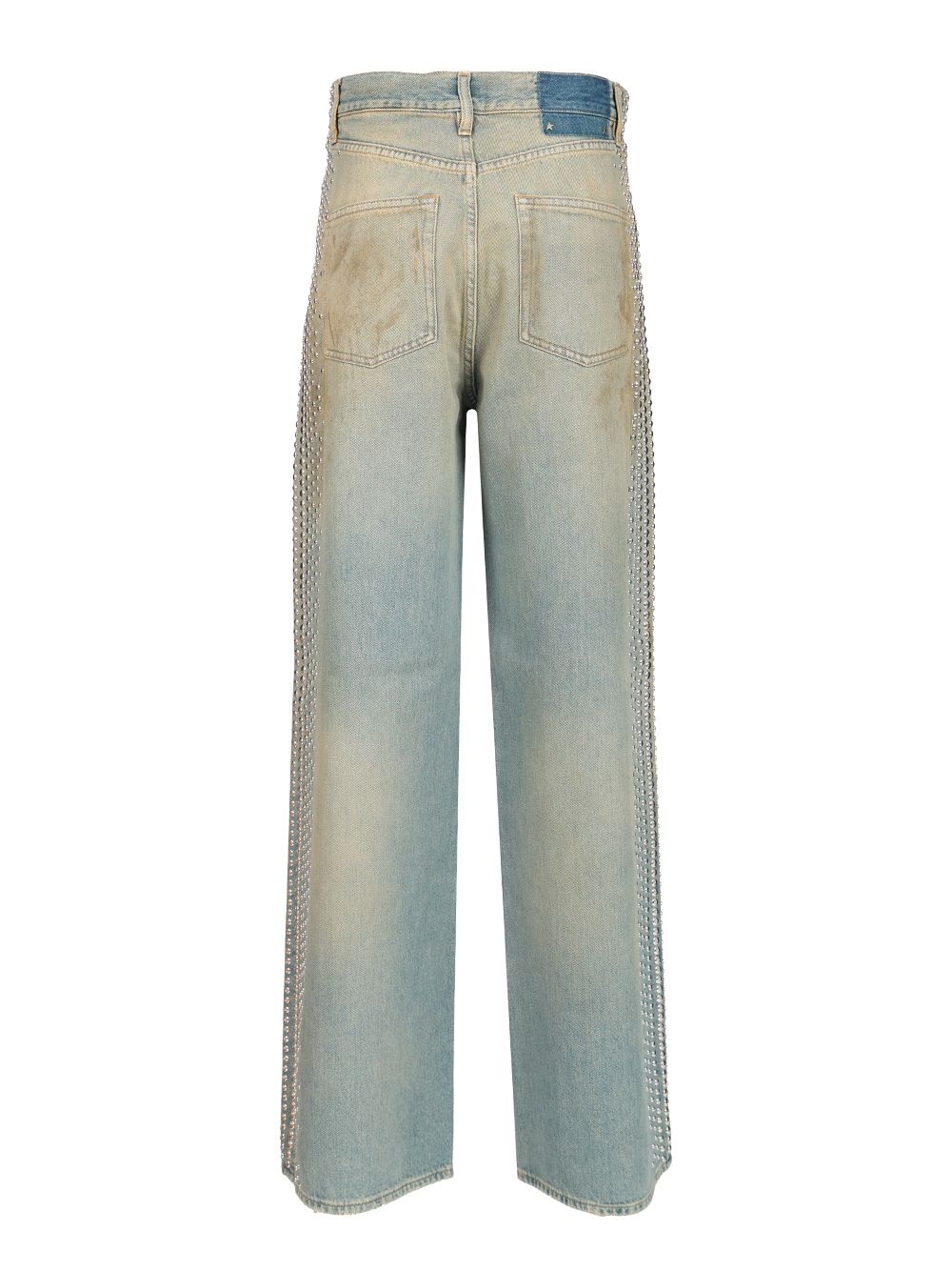 Journey W'S Melody Boyfriend Pant Cotton Denim Officina Wash With Studs On Side Jeans Blue - 2
