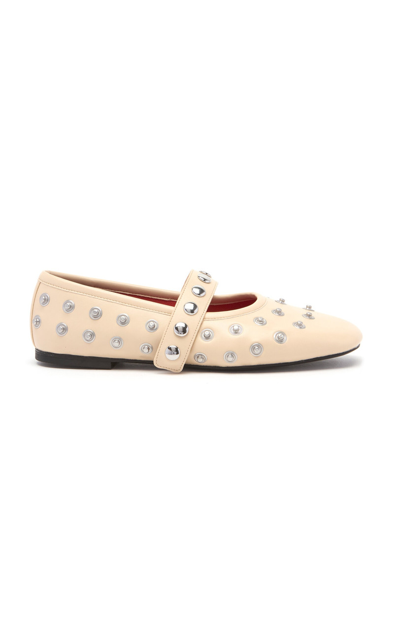Ryder Semi Shine Alt Mat Studded Ballerina Flats neutral - 1