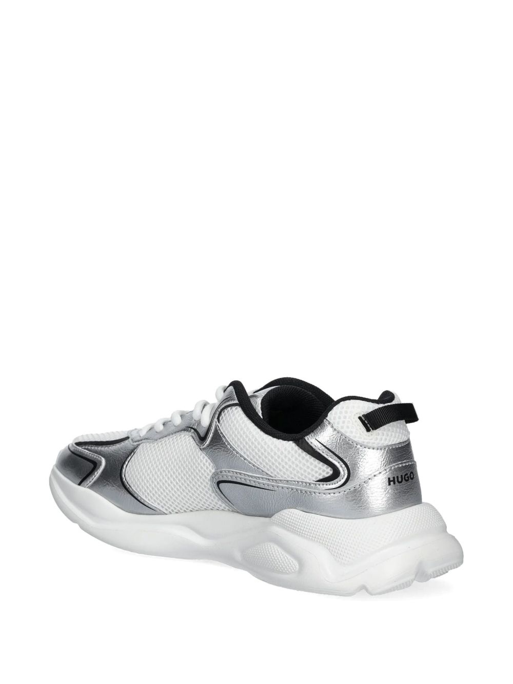 metallic-finish sneakers - 3