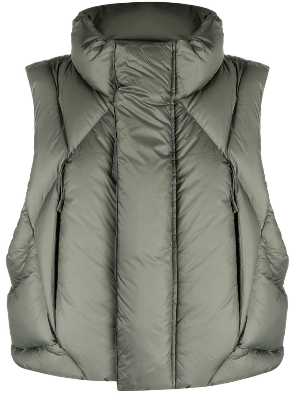 quilted high-neck gilet - 1