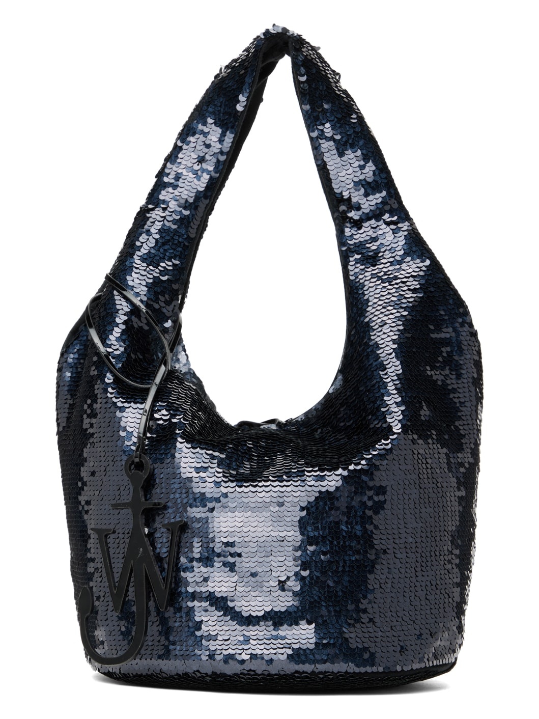 Navy Mini Sequin Shopper Bag - 1